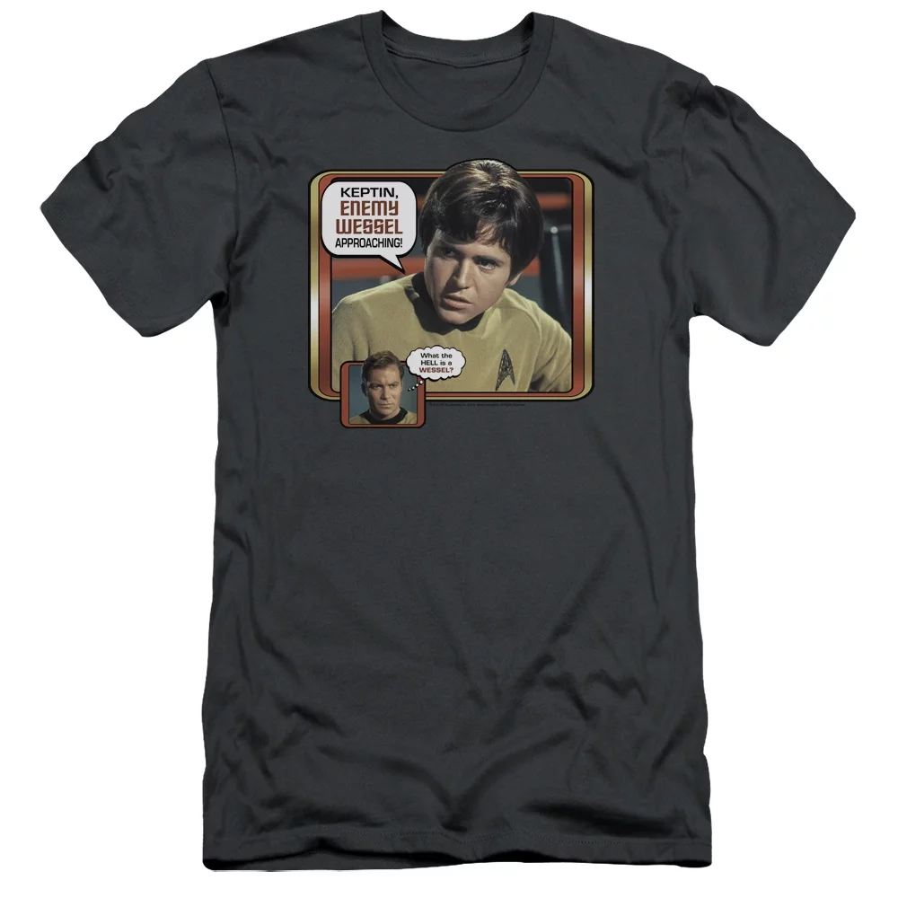 Star Trek Enemy Wessel Adult 30/1 T-Shirt Charcoal