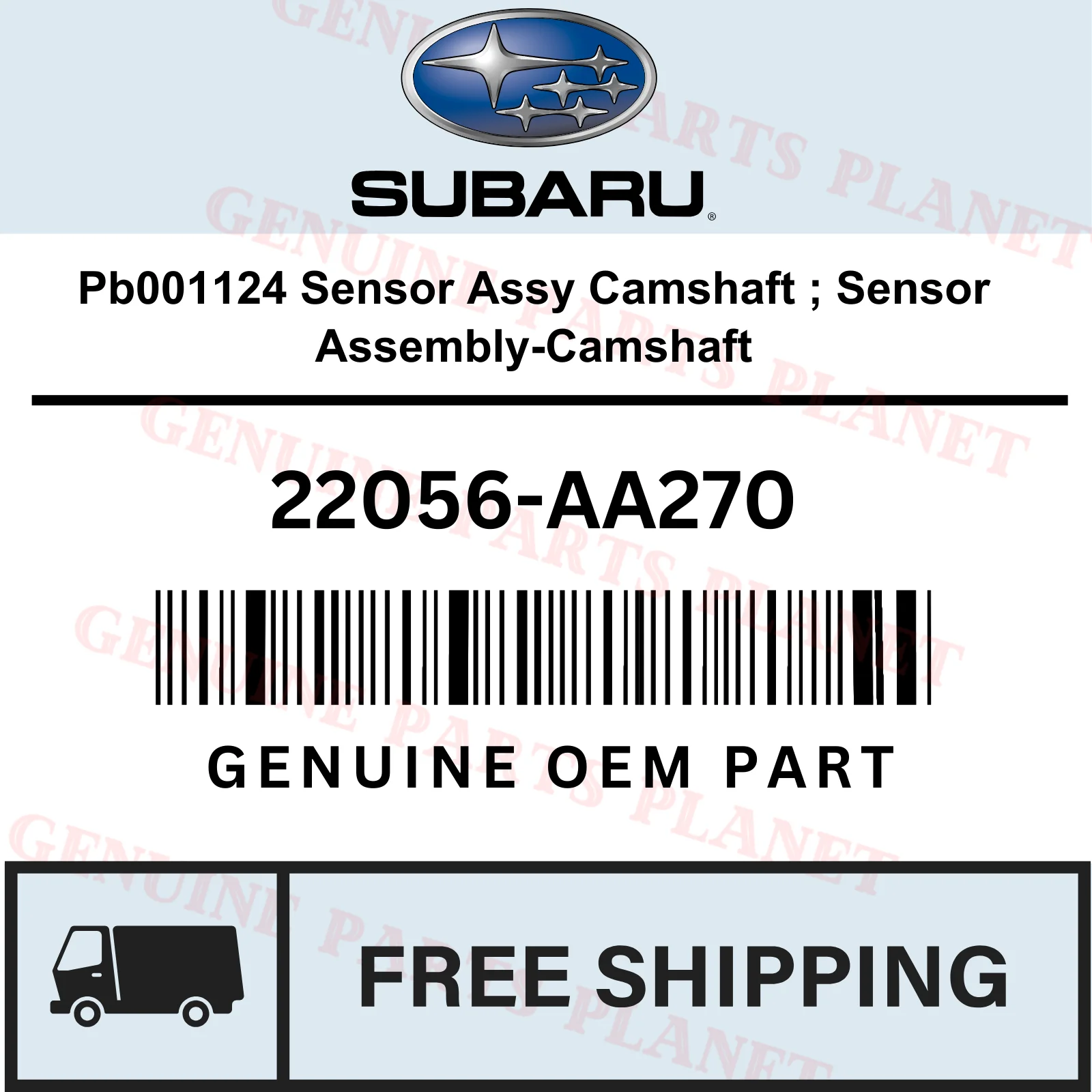 OEM Genuine Subaru 2011-2017 Pb001124 Sensor Assy Camshaft ; Sensor Assembly-Camshaft - 22056-AA270