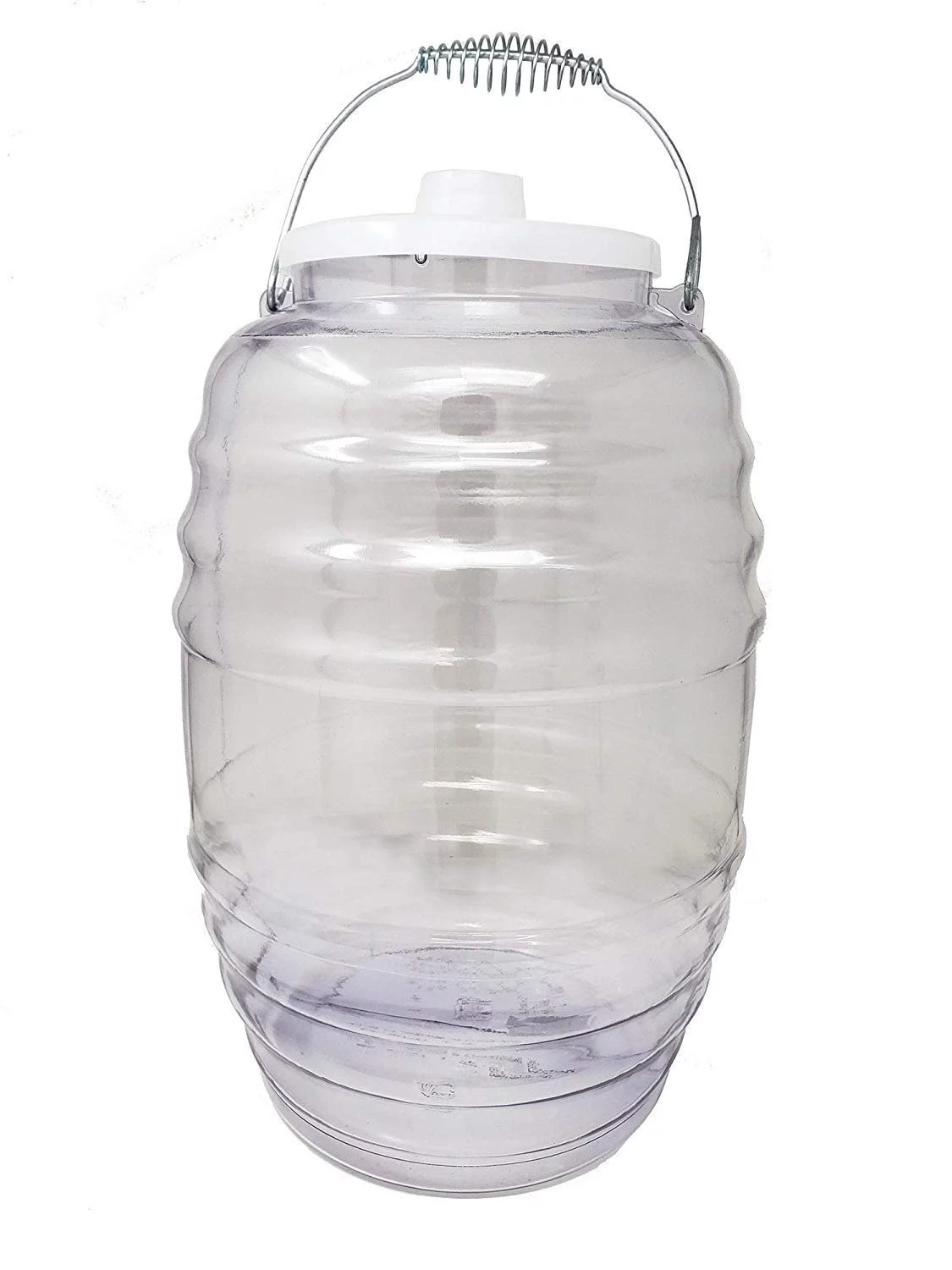 Set of 2 Vitrolero Tapadera 5 Gallon Aguas Frescas Water Juice Beverage Container Jug with Lid, 20 L Clear- BPA Free Food Grade Plastic