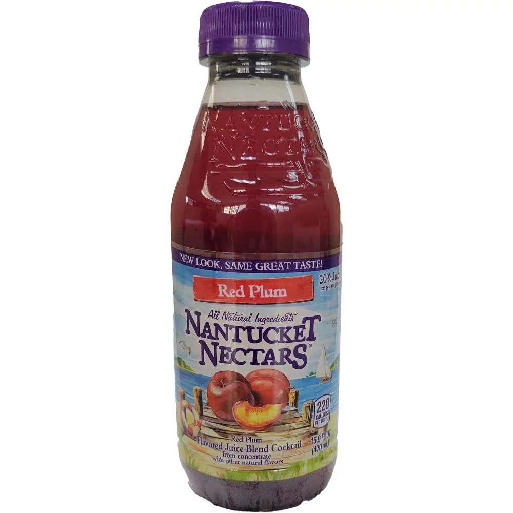 Nantucket Nectars - Red Plum - 15.9 oz, All Natural Juice, Family Pack (12 Plastic Bottles)