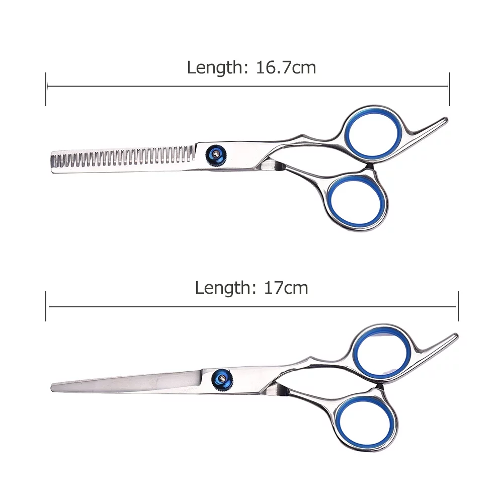 Hairdressing 13 PCS Stainless Steel Professional Barber Scissors Set Hair Trimmer Flat Cutting Shears Comb