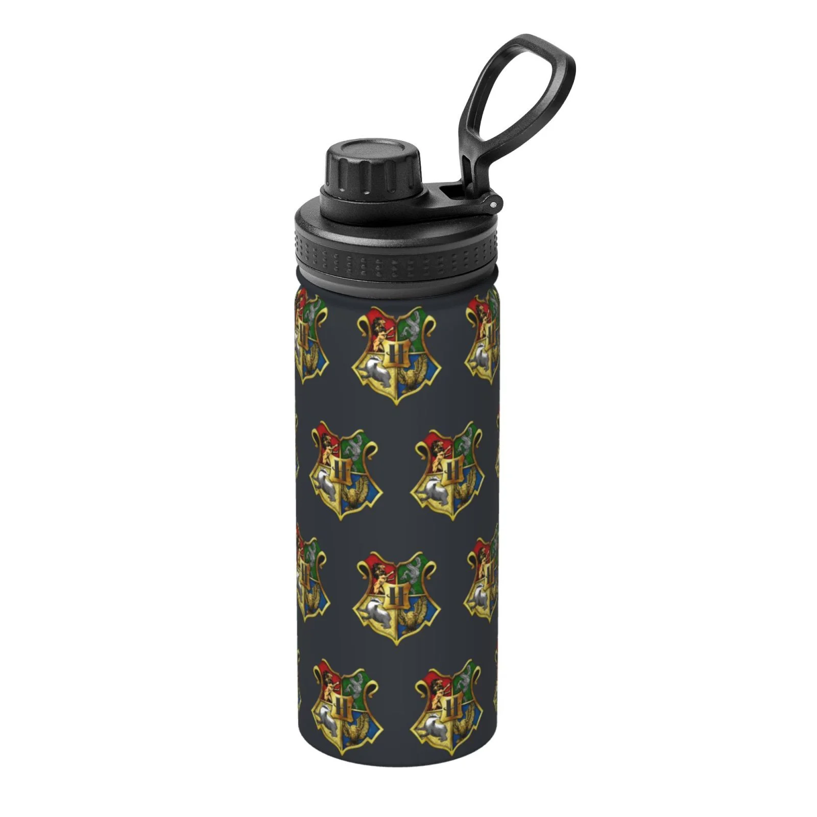 Hogwarts Harry Potter Logo Sports Insulated Water Bottles Kettle Stainless Steel Portable Cup18OZ For Travel Gym School