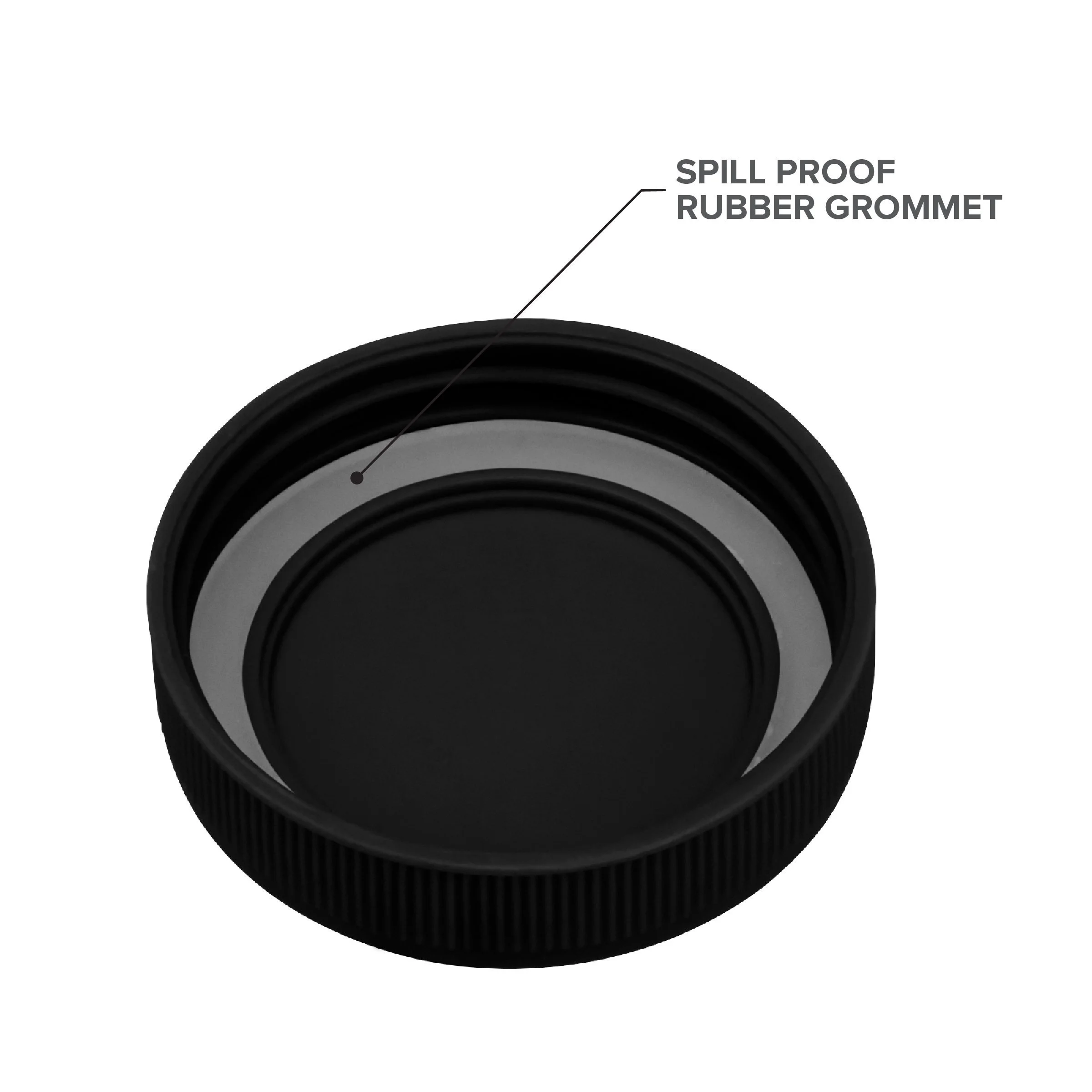 Geo 1 Gallon (128Oz) Bpa Free Reusable Leakproof Drinking Water Bottle W48Mm Screw Cap (Black)