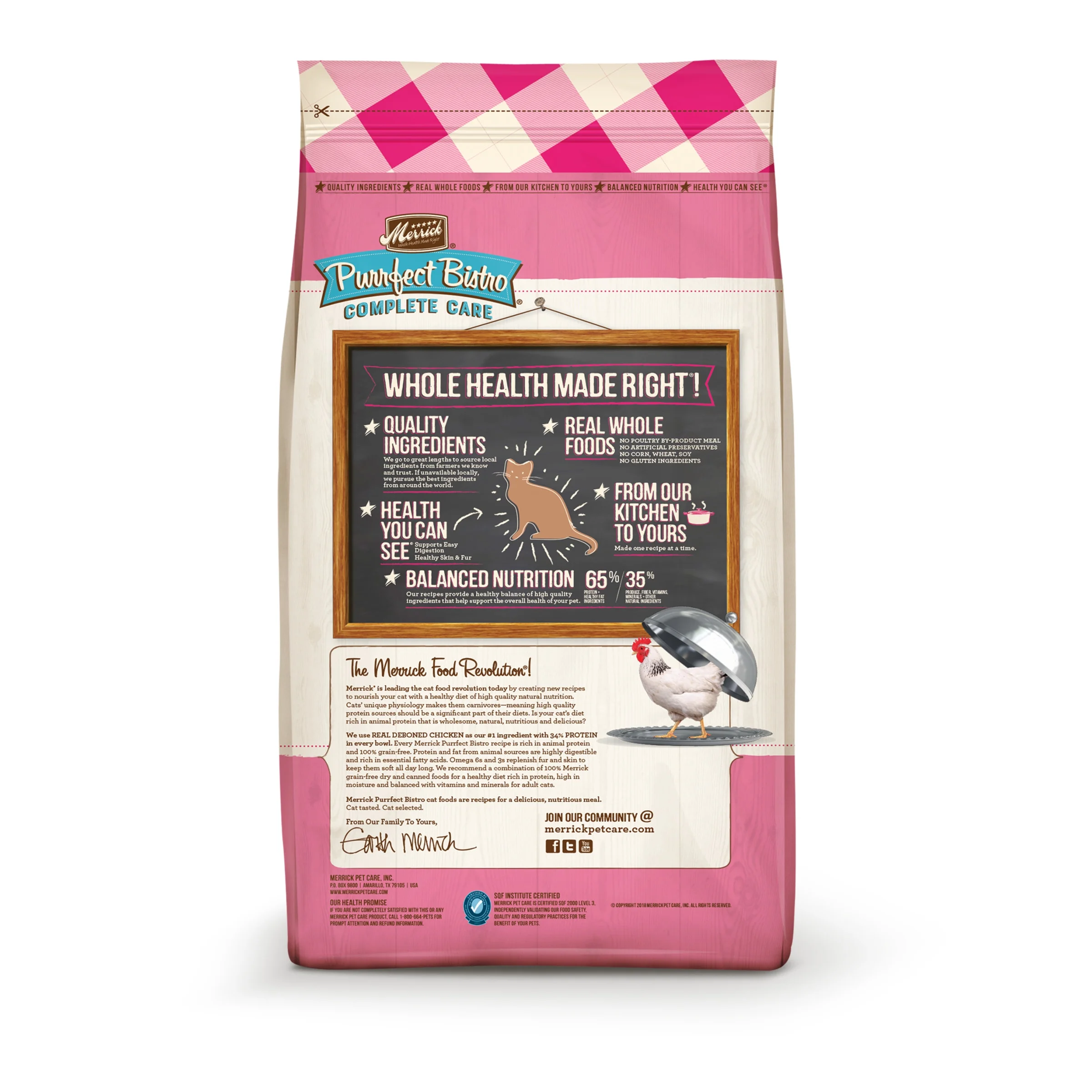Merrick Purrfect Bistro Chicken & Sweet Potato Dry Cat Food, 12 lb Bag