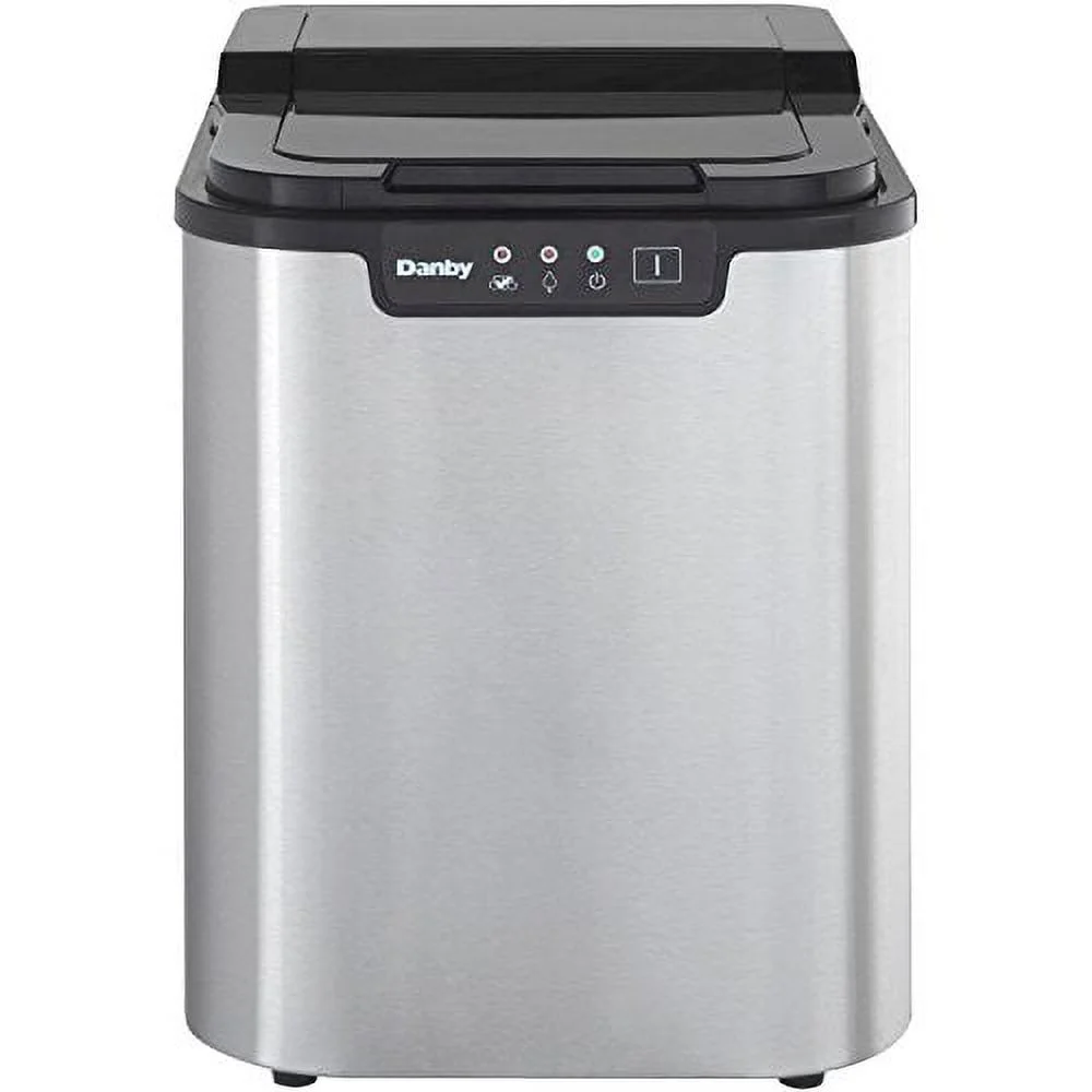 Danby DIM2500SSDB Portable Ice Maker, Countertop Ice Machine Makes 25 lbs of Ice A Day,LED Controls & Self-Clean Mode