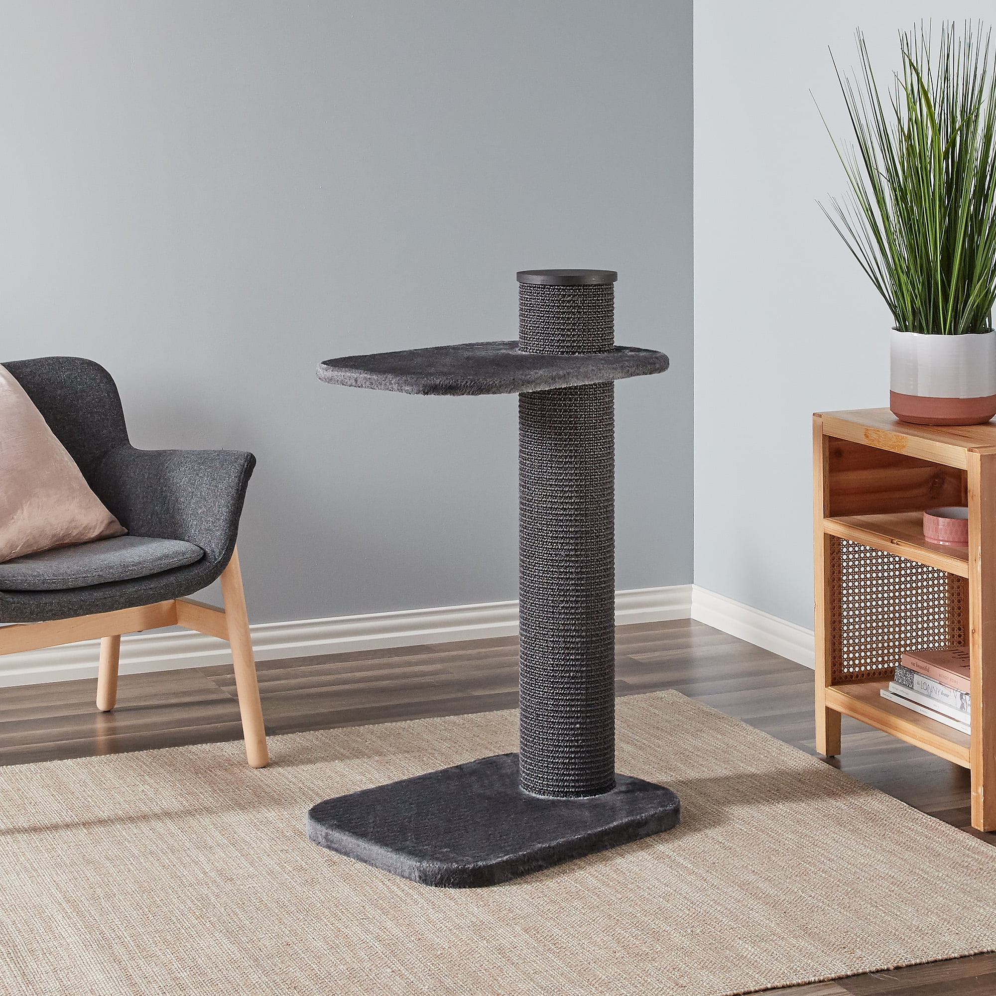 Two by Two Maple Cat Tree 2 Grey 38.2-inch Cat Scratching Post