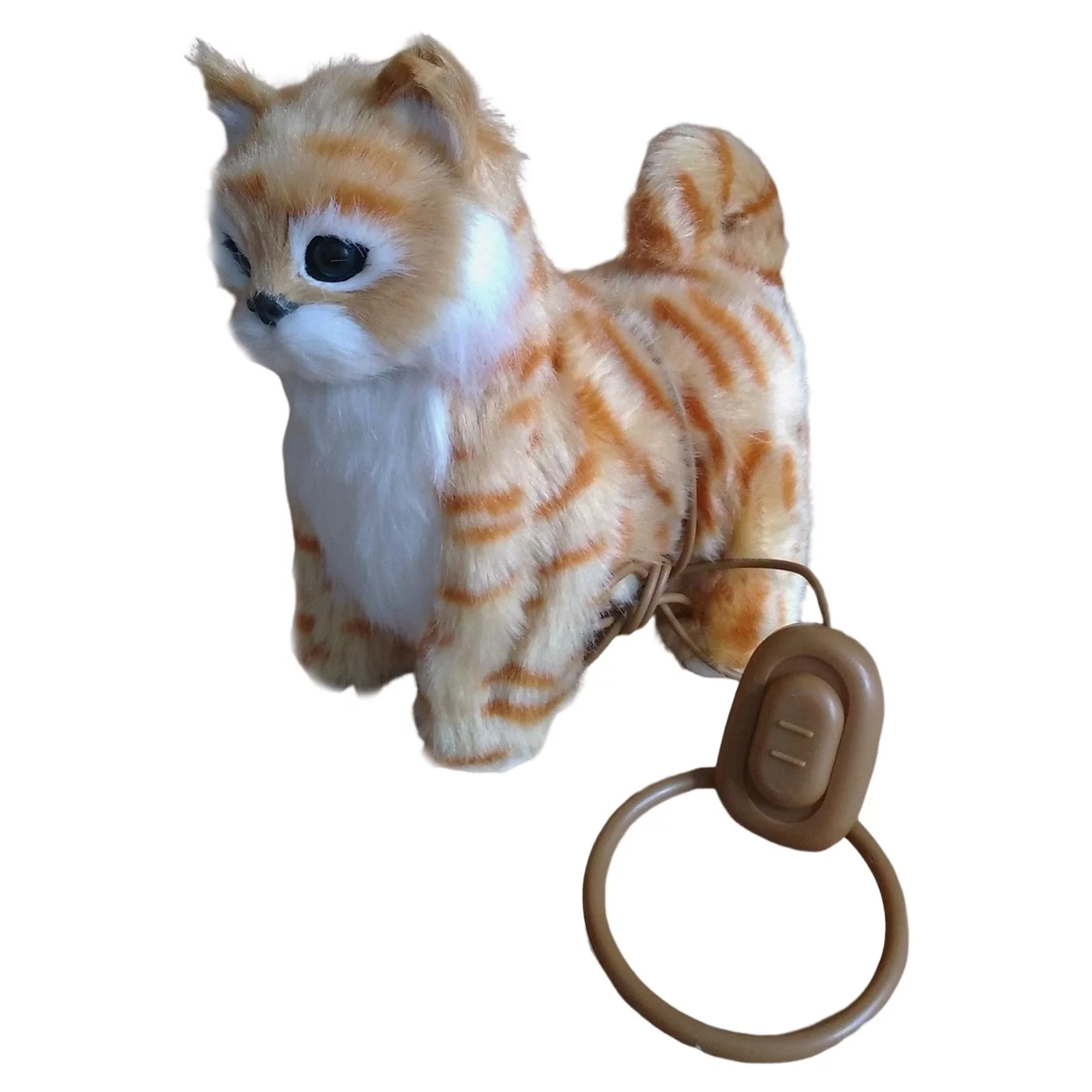 Plush Electronic Cat Toy Simulation Walk for Indoor Toddlers Yellow