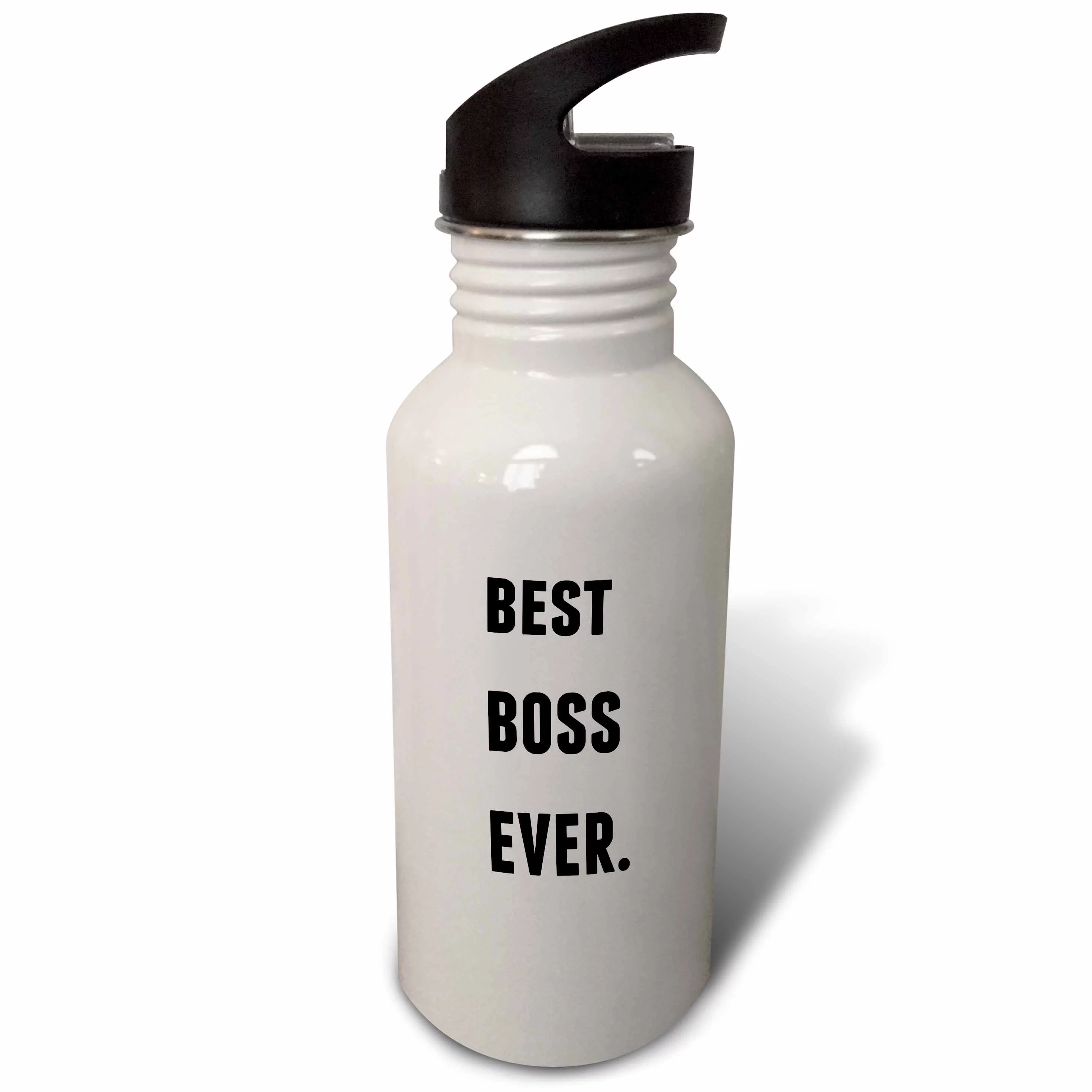 Best Boss Ever, Black Letters On A White Background 21 oz Sports Water Bottle wb-213367-1