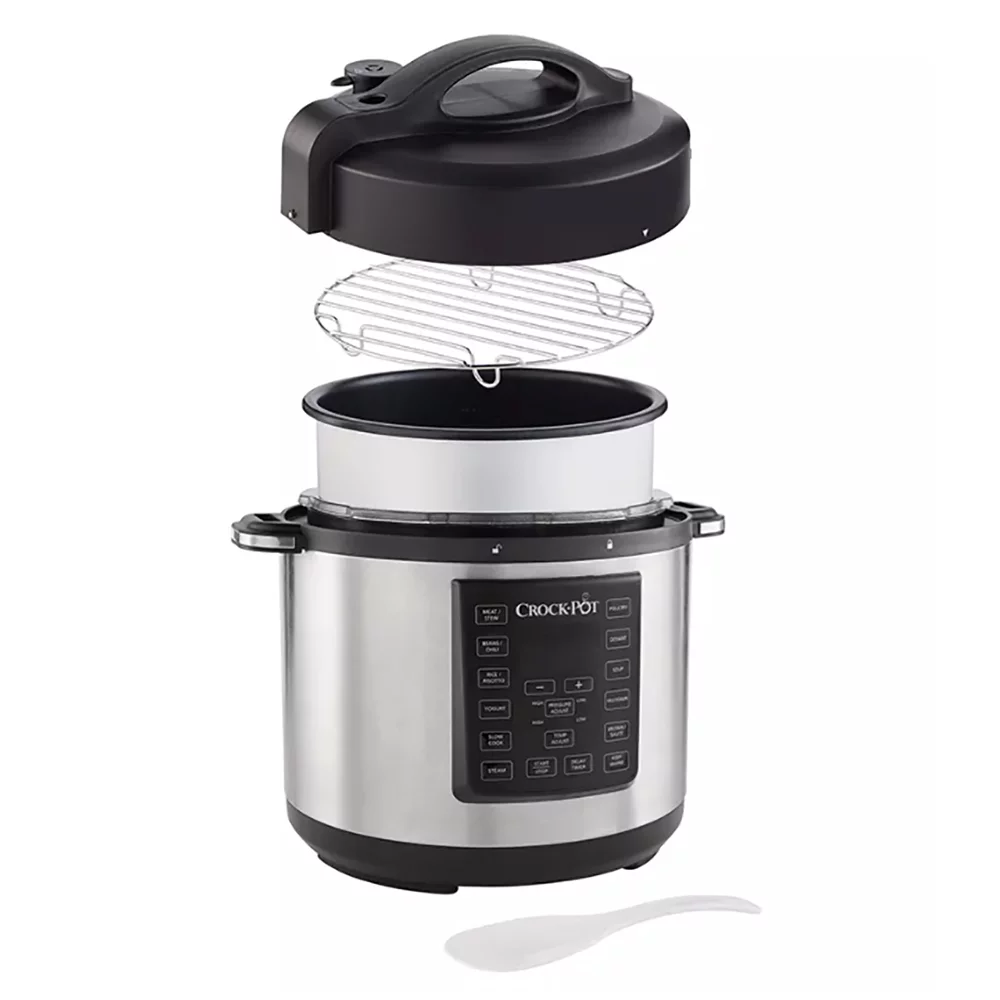 Crock-Pot Multi Function 6 Qt Capacity Express Home Food Cooker, Stainless Steel
