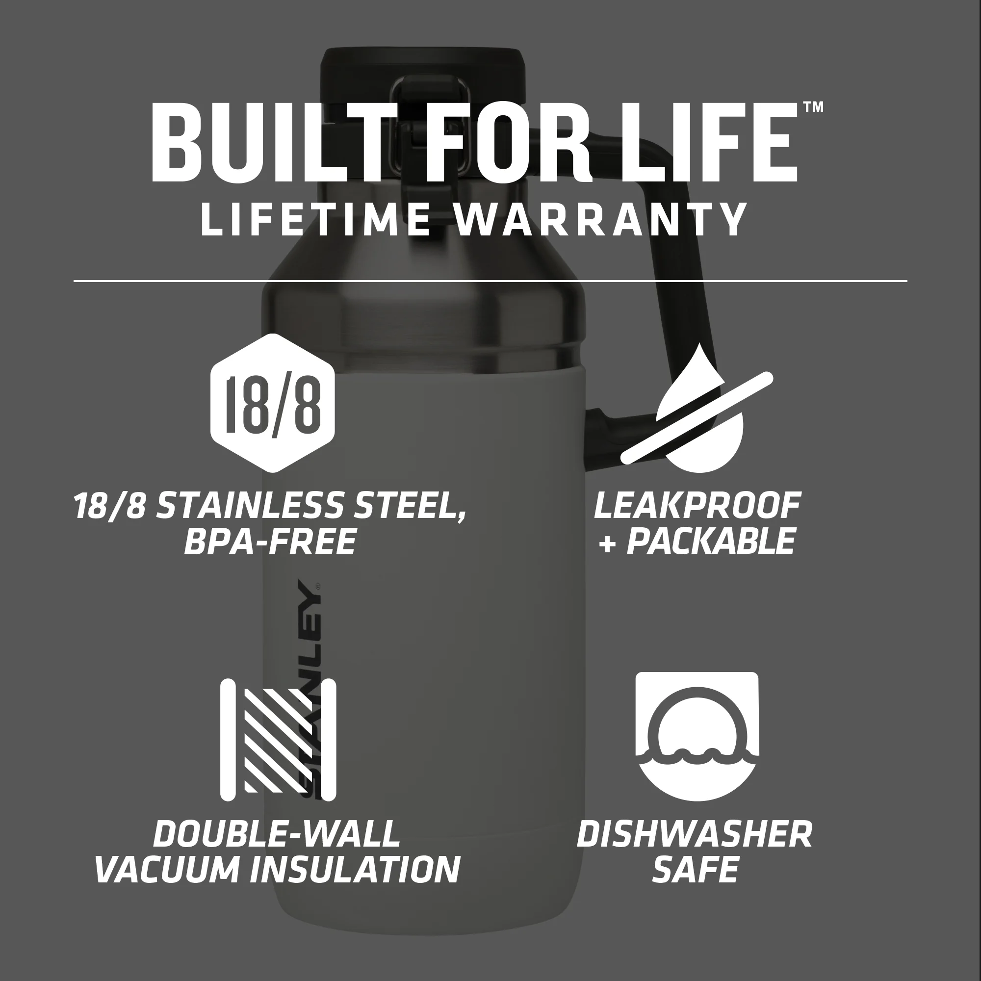 Stanley 10-06688-002 Go Series Vacuum 64 Ounce Growler