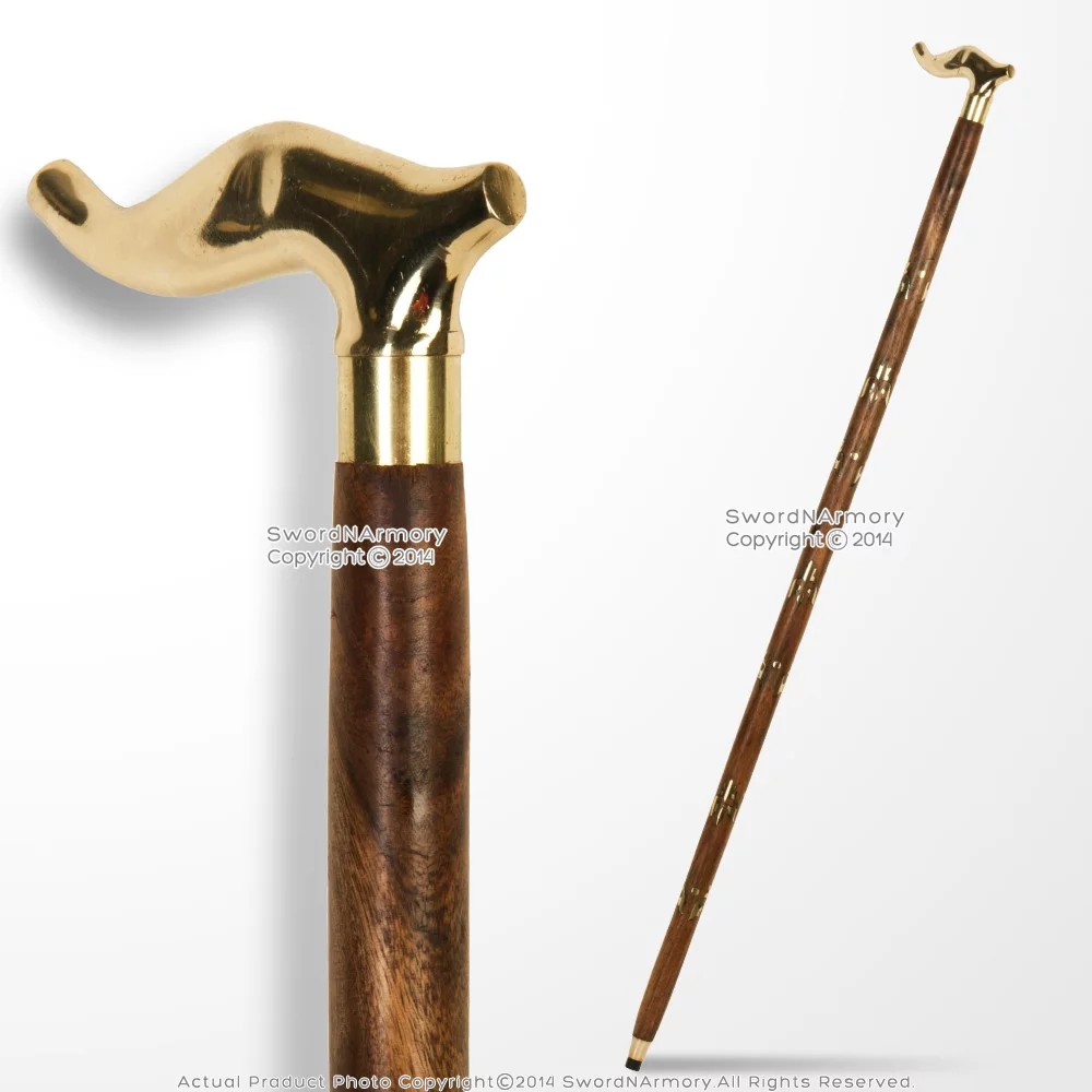 Handmade Art Deco Sheesham Wooden Walk Costume Cane