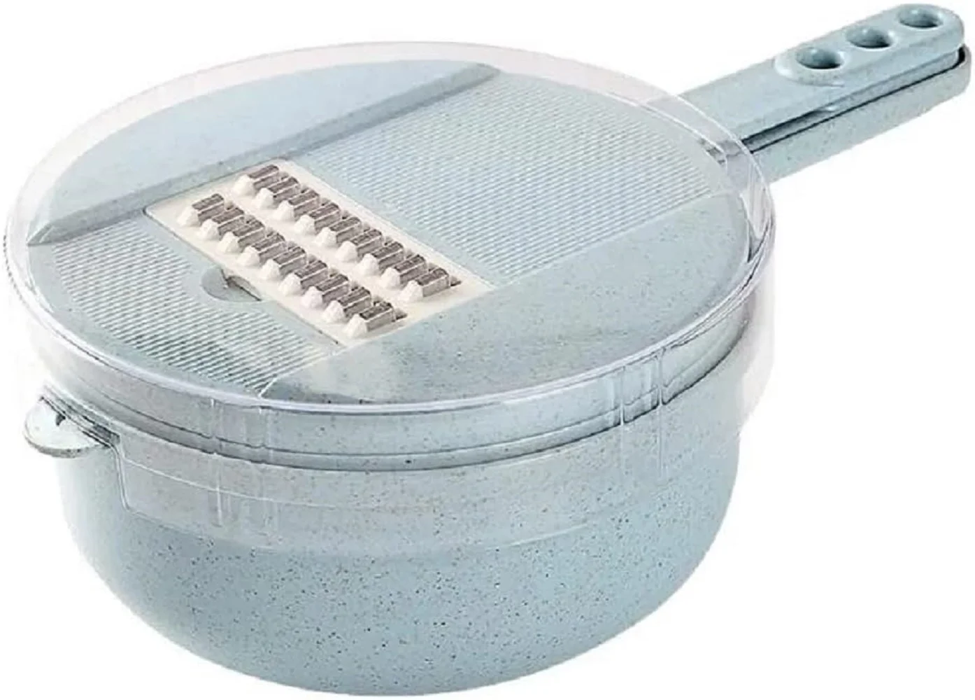 WIN4 DEALS Fruits Vegetable Slicer 12pcs Multi-Function Carrot Garlic Chopper Food Processor (Blue)