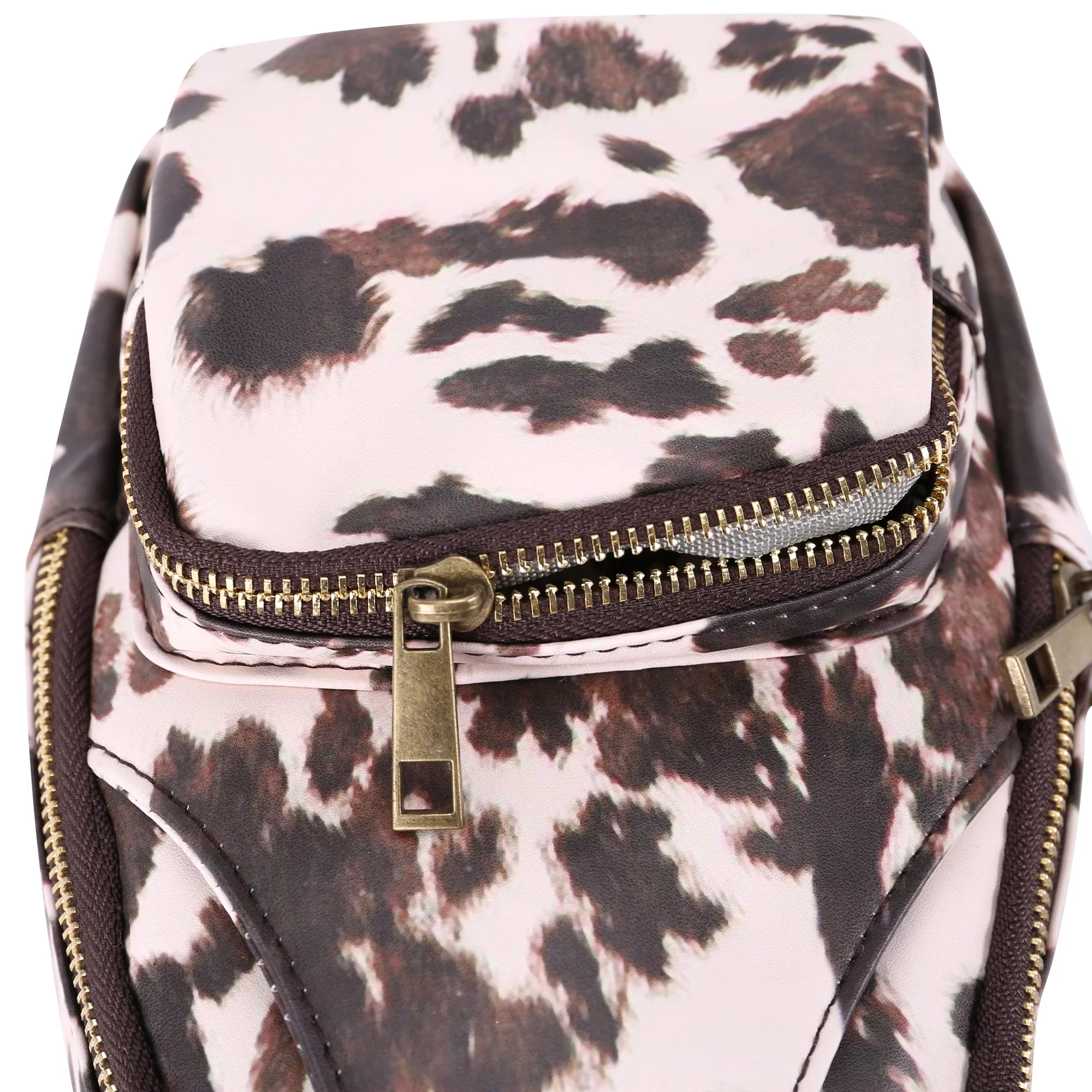 Women Crossbody Sling Bag Retro PU Chest Shoulder Bag Lightweight Fanny Packs Backpack Hiking Daypack