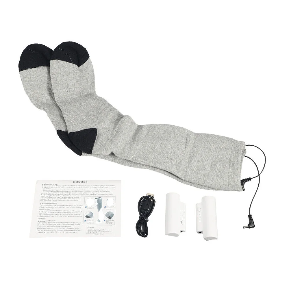 kydely High-Grade Heating Winter Warm Rechargeable Battery Electric Heated Socks Hunting Socks
