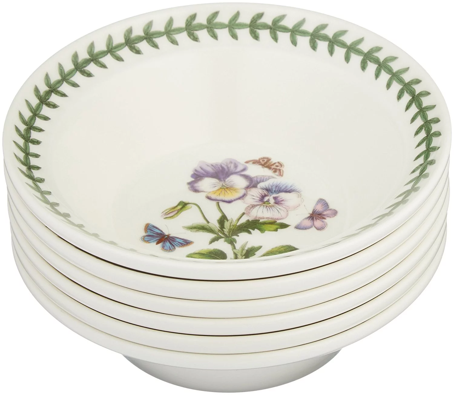 Portmeirion Botanic Garden Oatmeal/Soup Bowls, Set of 6 Assorted