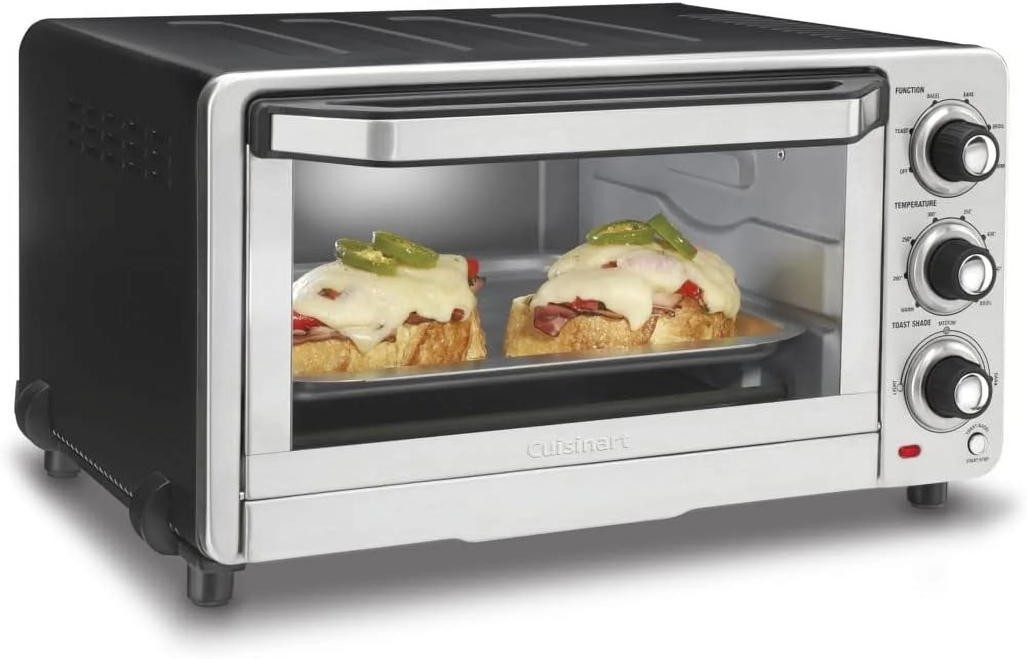 Pre-Owned Cuisinart TOB-40N Custom Classic Toaster Oven Broiler, 17 Inch - Black (Fair)