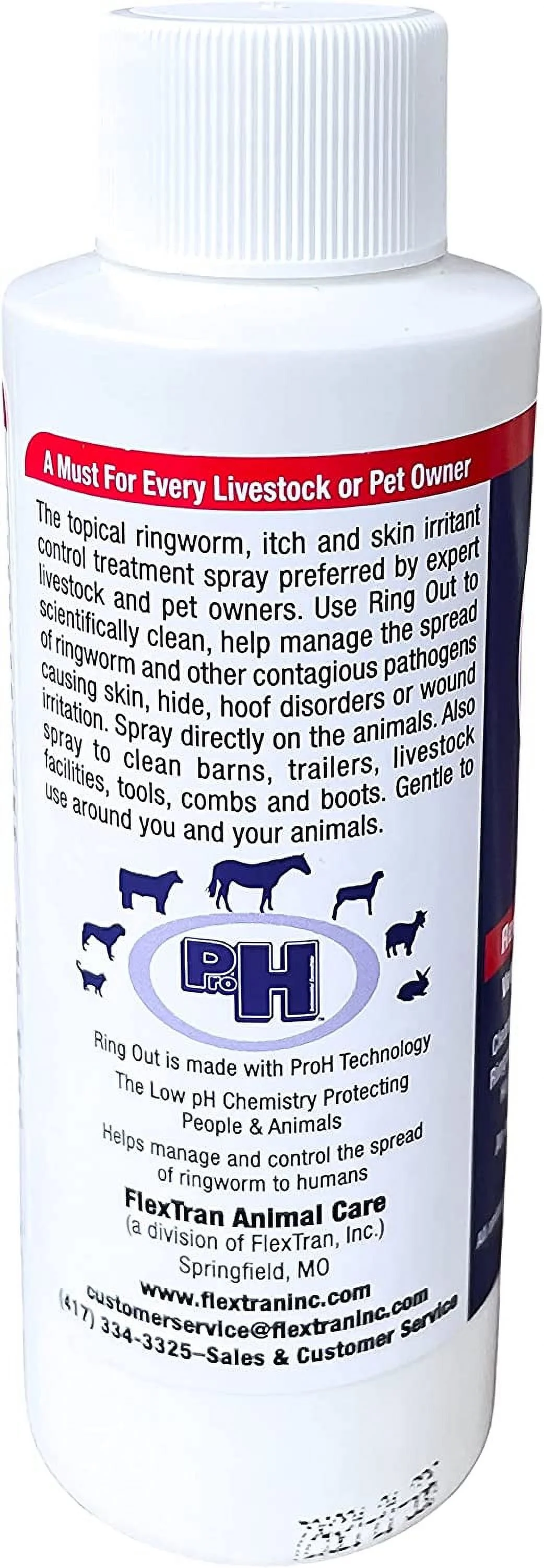 Ring Out - Control and Help Ringworm for Cats, Dogs, Sheep, Goats, Cattle, Horses, all Pets and Livestock makes 32 oz. of Spray