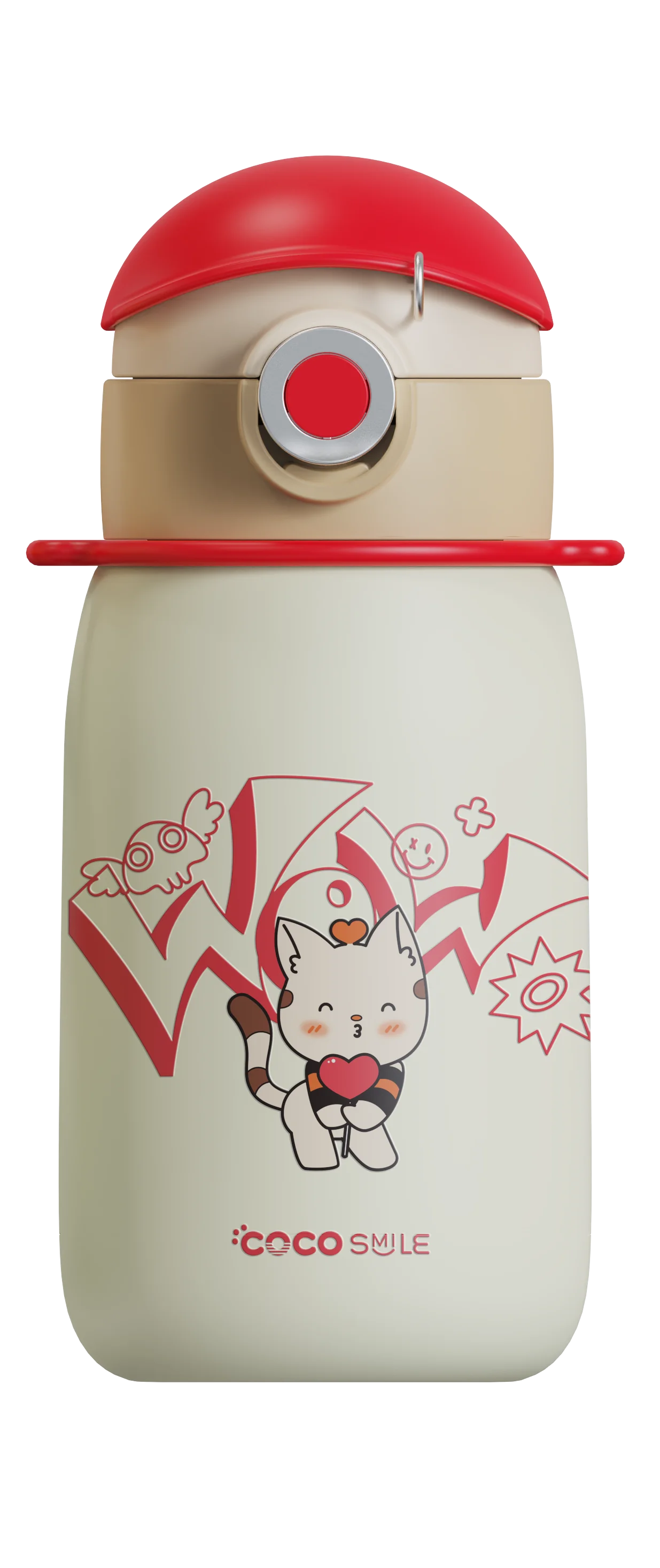 Coco Cap WOW Straw Thermos Cup (Warm White)