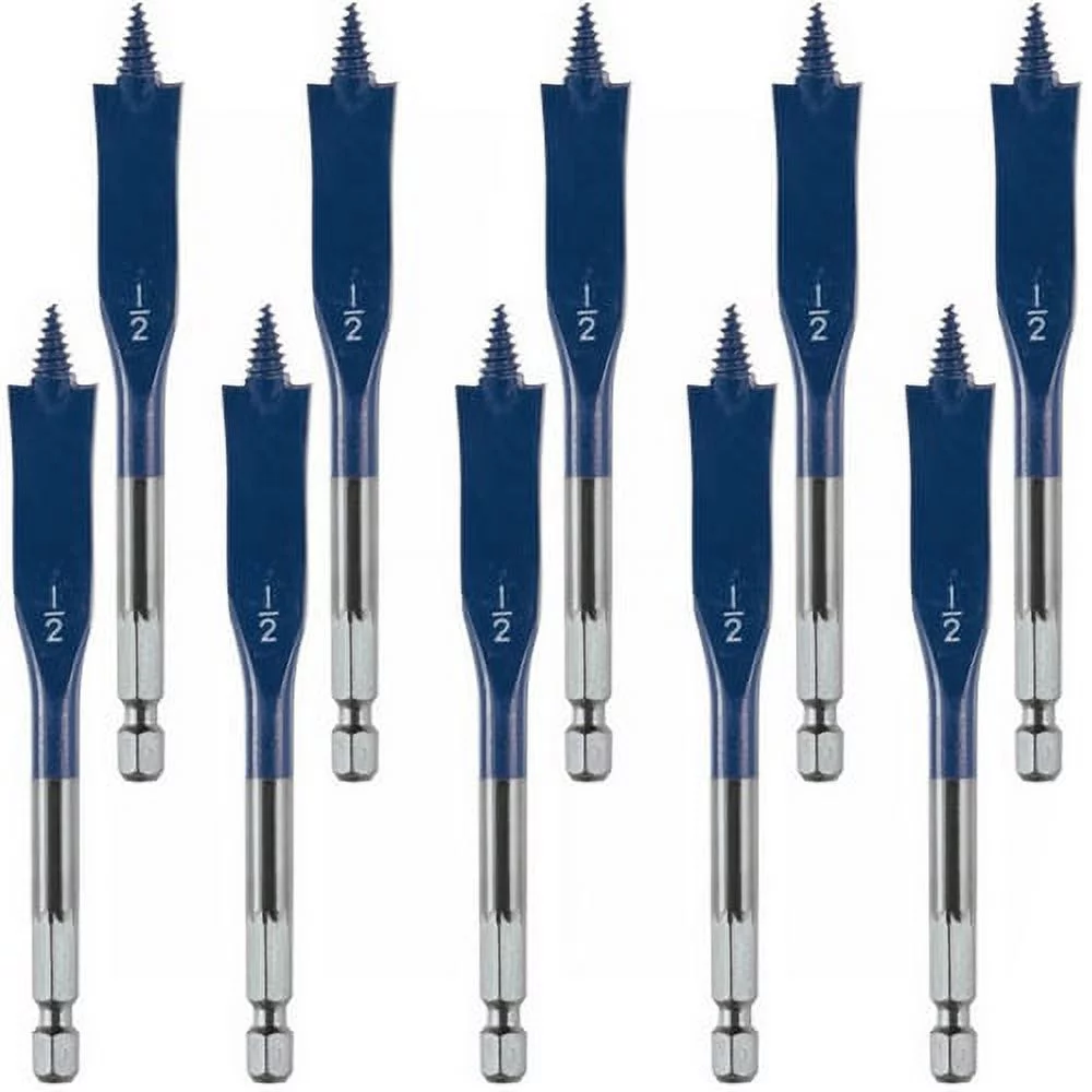 Bosch 10 Pack of 1/2 In. x 4 In. Daredevil Spade Bits # DSBS1005B-10PK