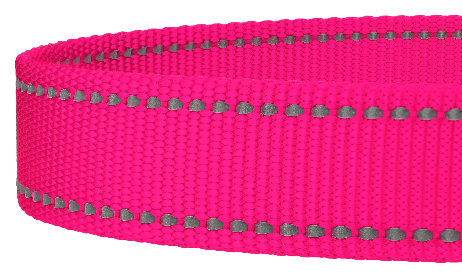 Country Brook Petz® 3/4 inch Hot Pink Reflective Nylon Dog Leash, 6 Foot