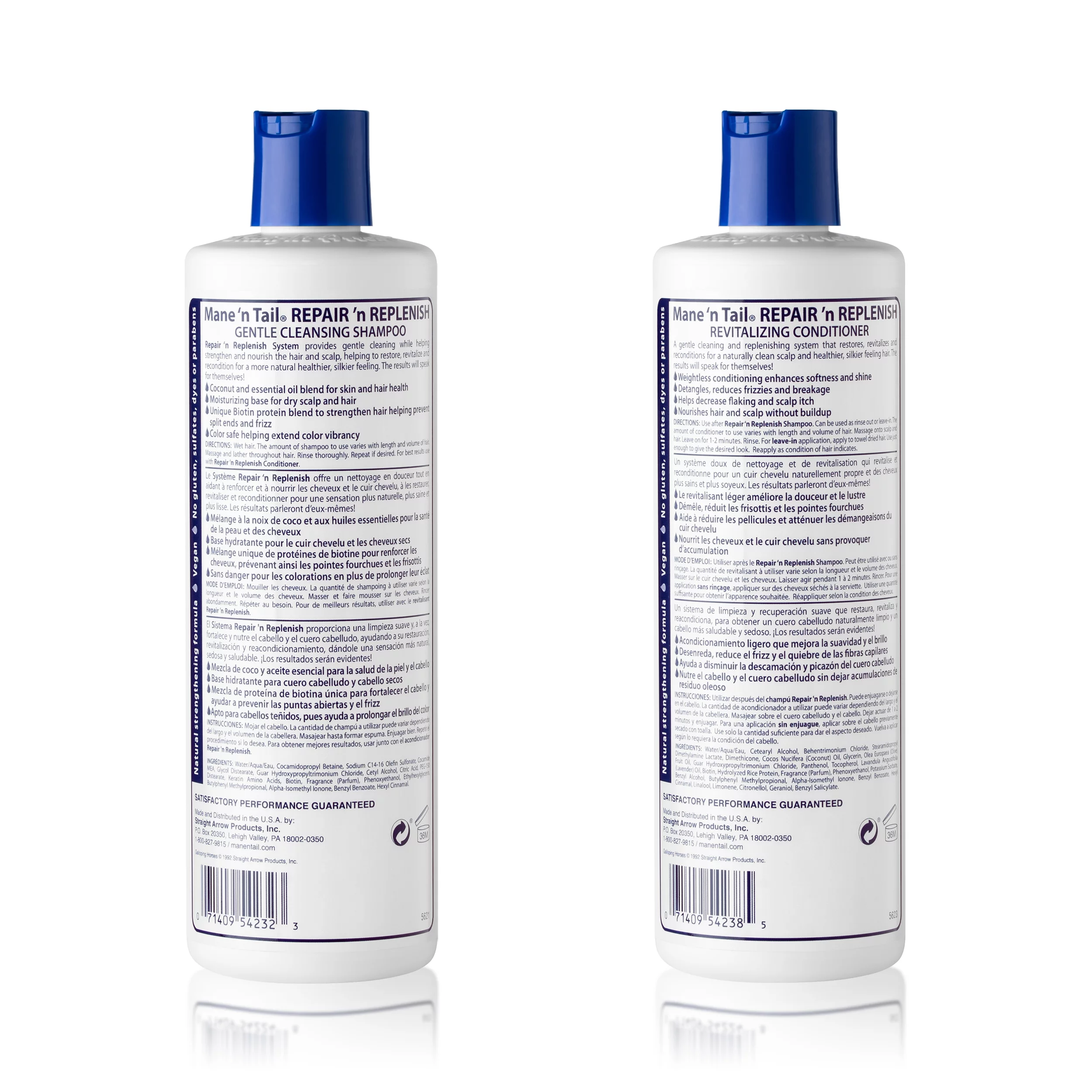 Mane ’n Tail: Repair ’n Replenish (Pack of 2), Sulfate Free Gentle Cleansing And Replenishing System (11.2 Oz Each)