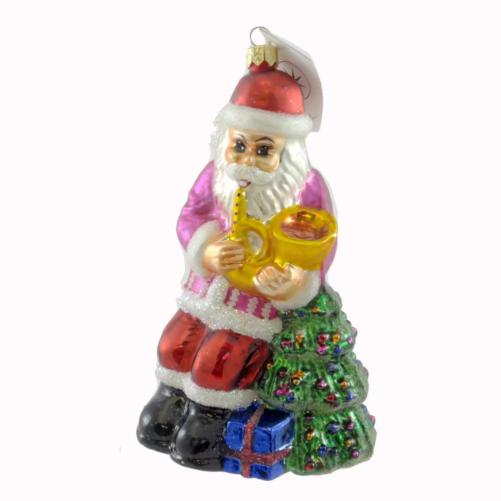 Christopher Radko MERRY TUNE Glass Ornament Christmas Santa Tree