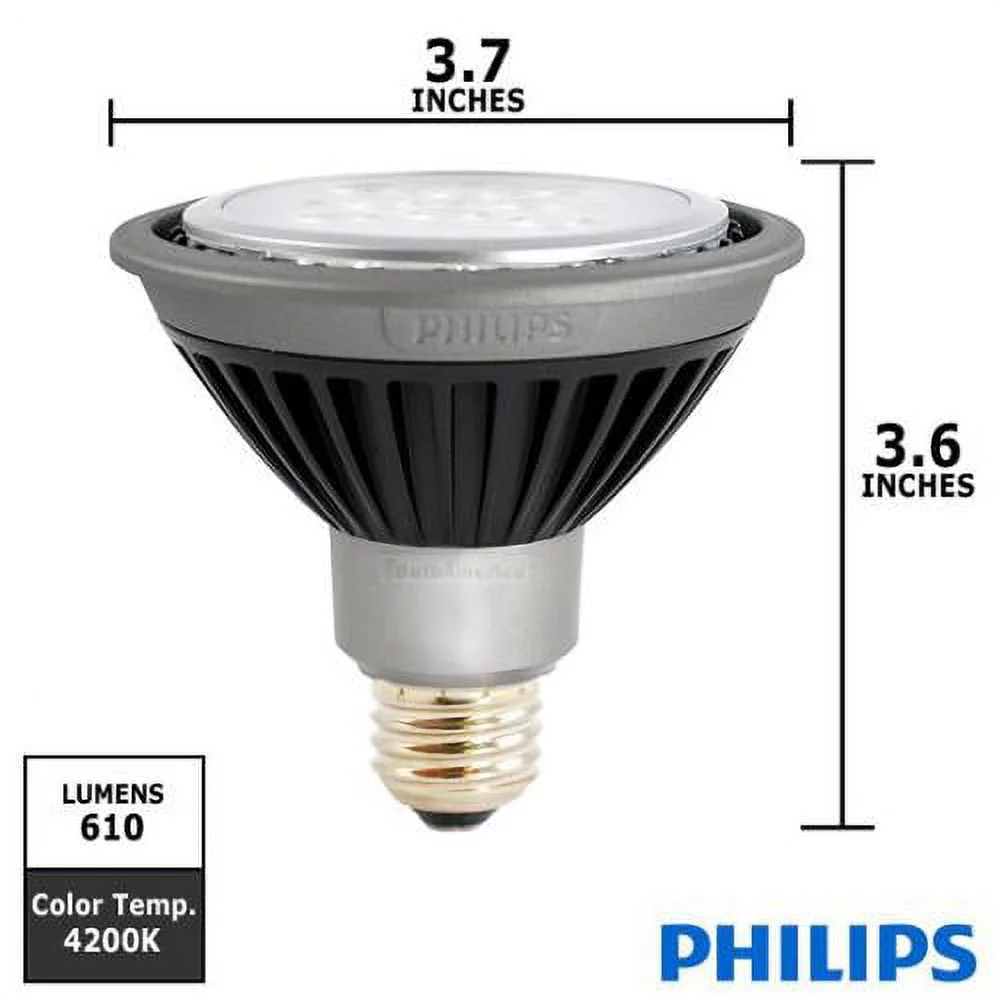 PHILIPS EnduraLED 11W 120V E26 PAR30S Dimmable Indoor FL Light Bulb