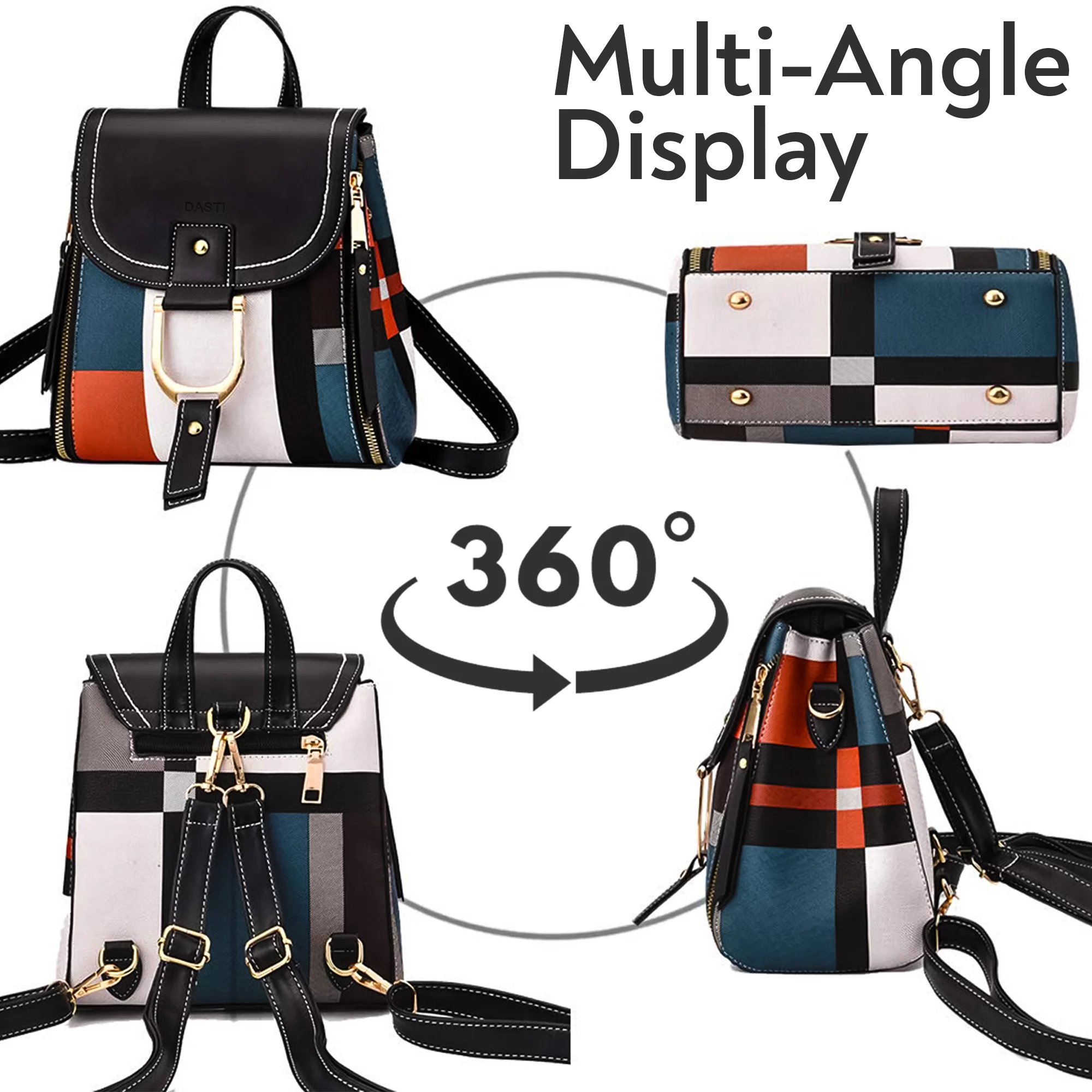 Black Mini Backpack Purse for Convertible Backpack Purse Small Size