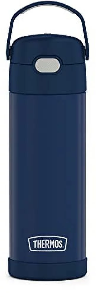 Thermos® Stainless Steel Funtainer Water Bottle With Spout, 16 Oz, Navy Blue