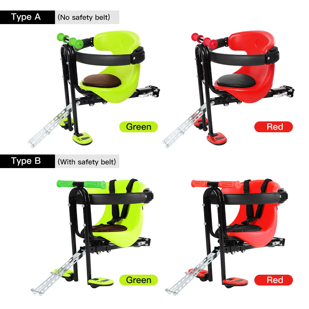 LIXADA Kids Bike Safety Seat Front Mounted Child Seat, Foldable Pedals, to 110lb