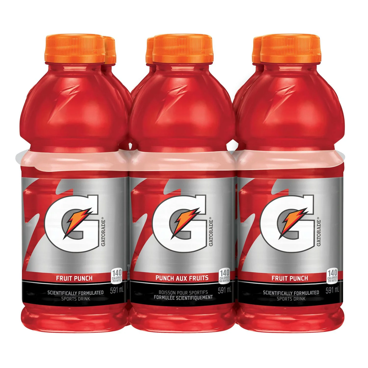 Gatorade Fruit Punch Sports Drink, 591 mL Bottles, 4 x 6 Pack