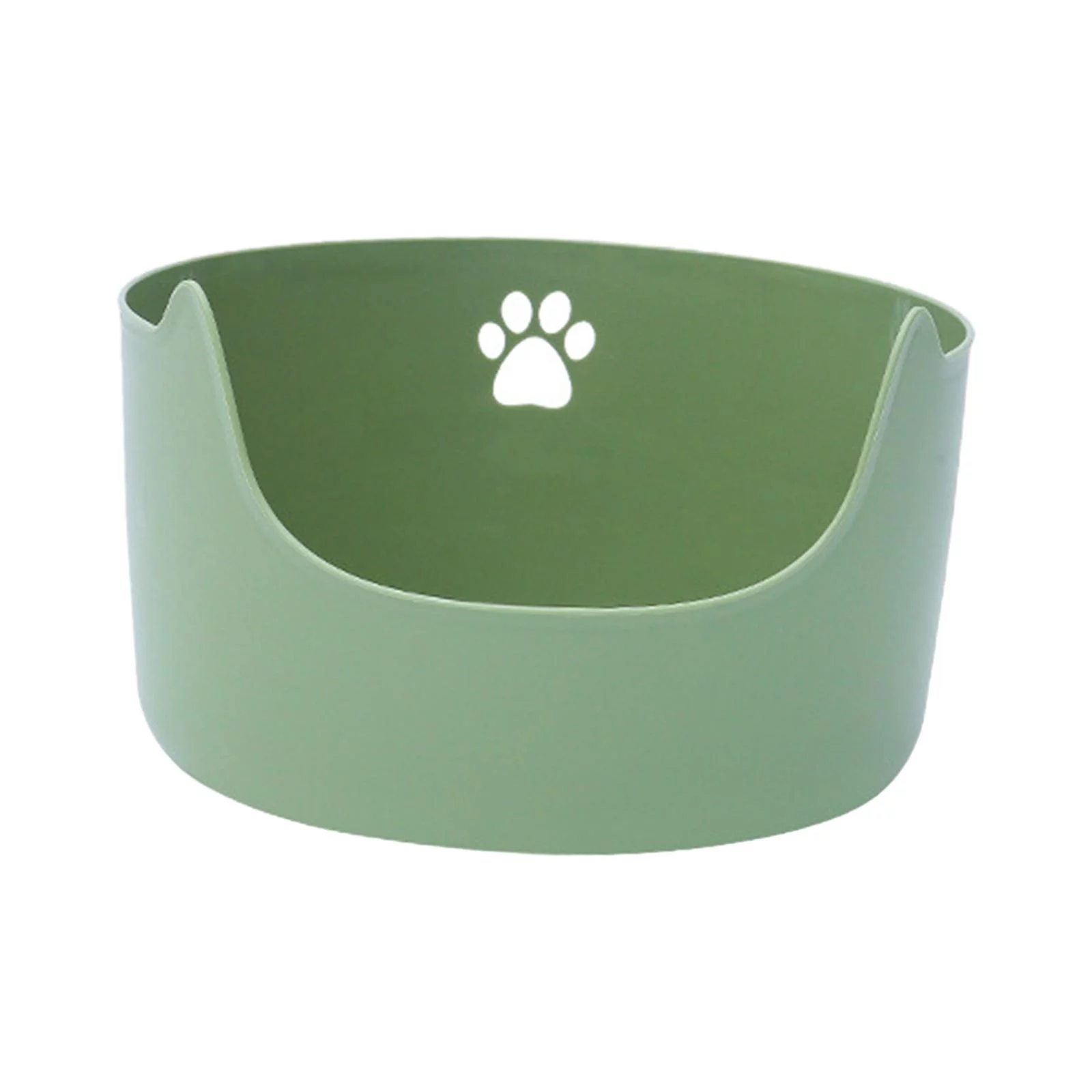 Cats Litter Pan Sifting Litter Boxes Nonstick Anti Splashing Pet Supplies High Sides Open Top Large Cat Toilet Sand Box , Green