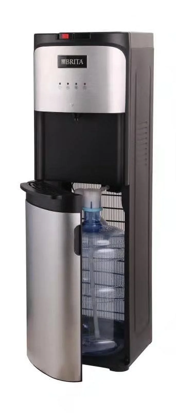 Brita Bottom-Loading Water Cooler with Built-In Brita Filter, Stainless-Steel, refill empty jug at any faucet, never buy plastic jugs of water again.