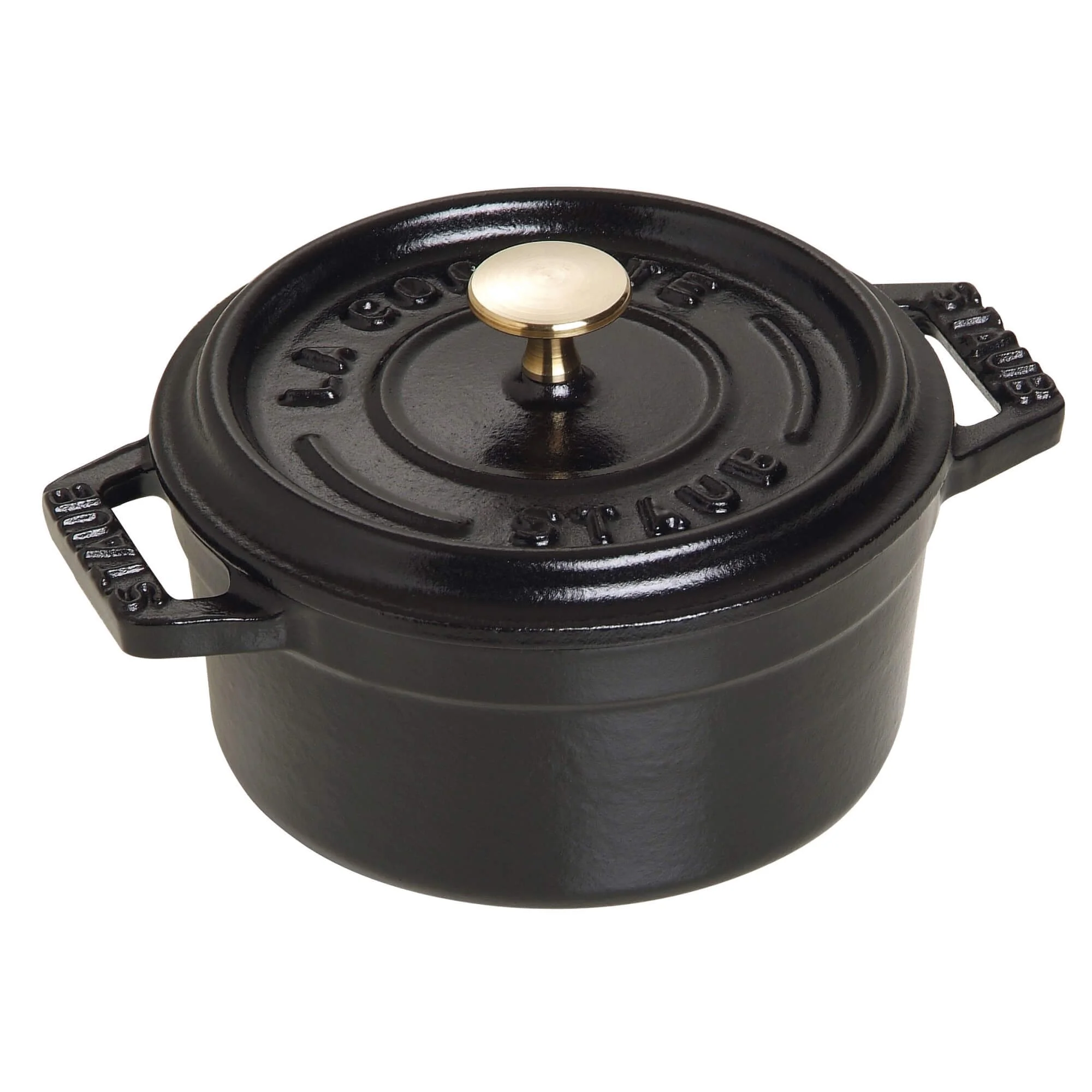 Staub Cast Iron 0.25-qt Mini Round Cocotte - Matte Black
