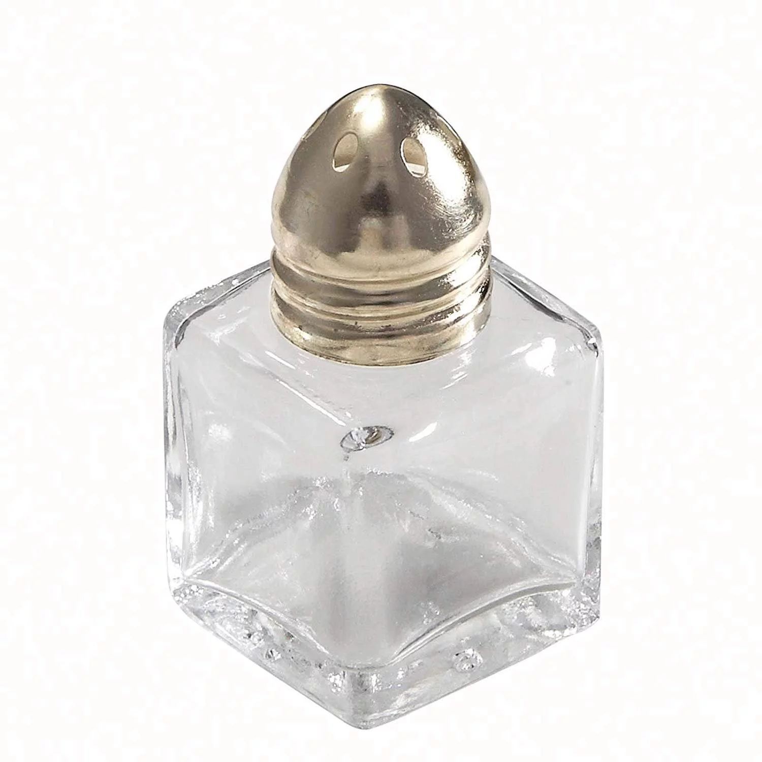 Winco G-101 Square Shakers with Brass Tone Tops, 1/2-Ounce