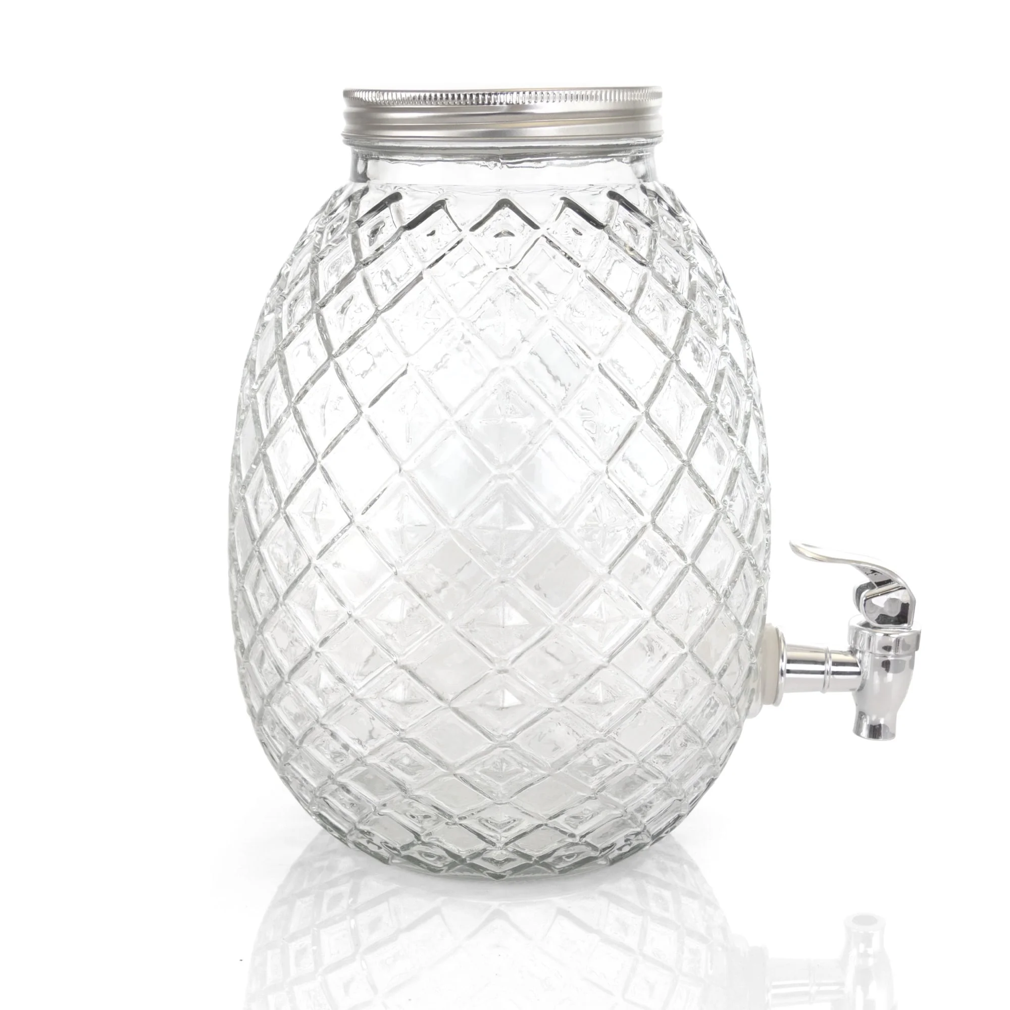 Gibson Home 1.2 Gallon Pineapple Clear Glass Drink Dispenser