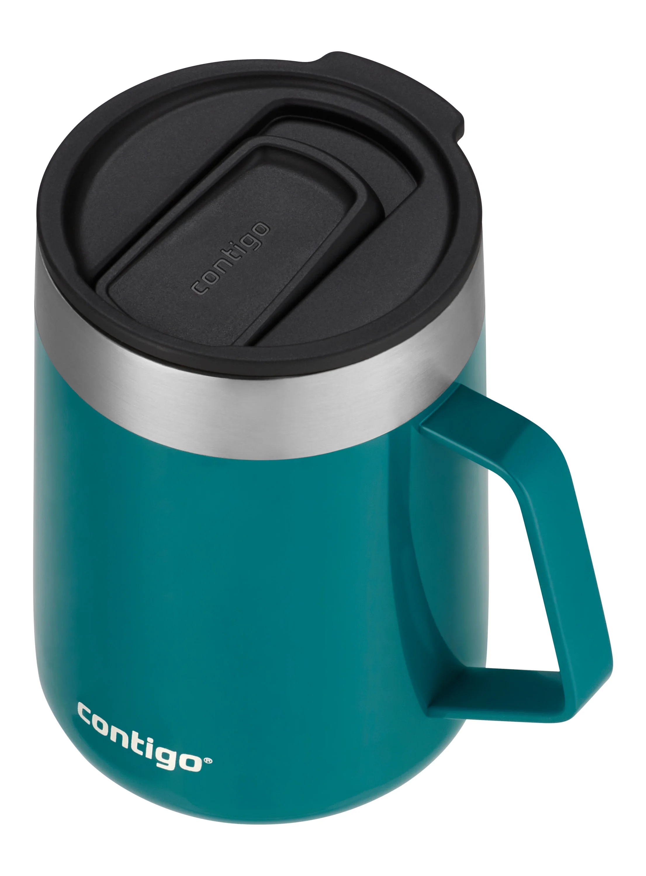 Contigo Streeterville Stainless-Steel Mug with Handle Spirulina Teal, 14 fl oz.