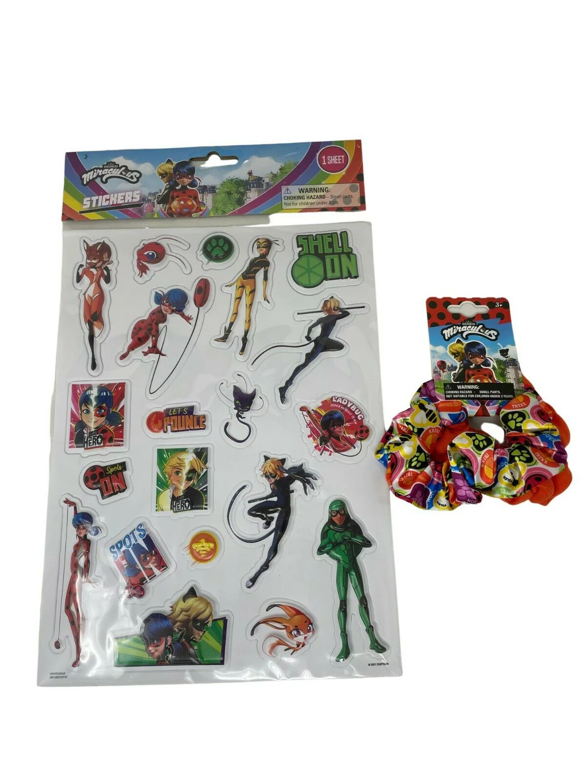 3 ITEM Miraculous Ladybug Lunch Box with Water Bottle- Sticker & Hair Elastic