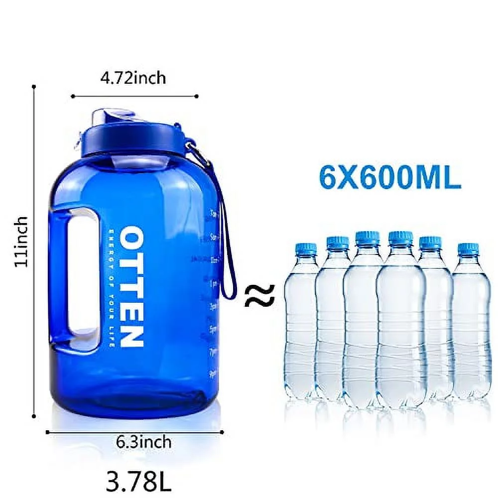 OTTEN Water bottles, Reusable & BPA Free Tritan Sports Water Bottle (1 Gallon/128oz, Blue)