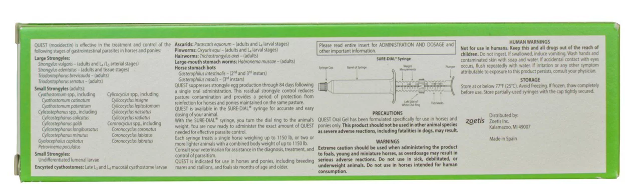 Pfizer Quest Horse Dewormers Gel, 0.4 oz