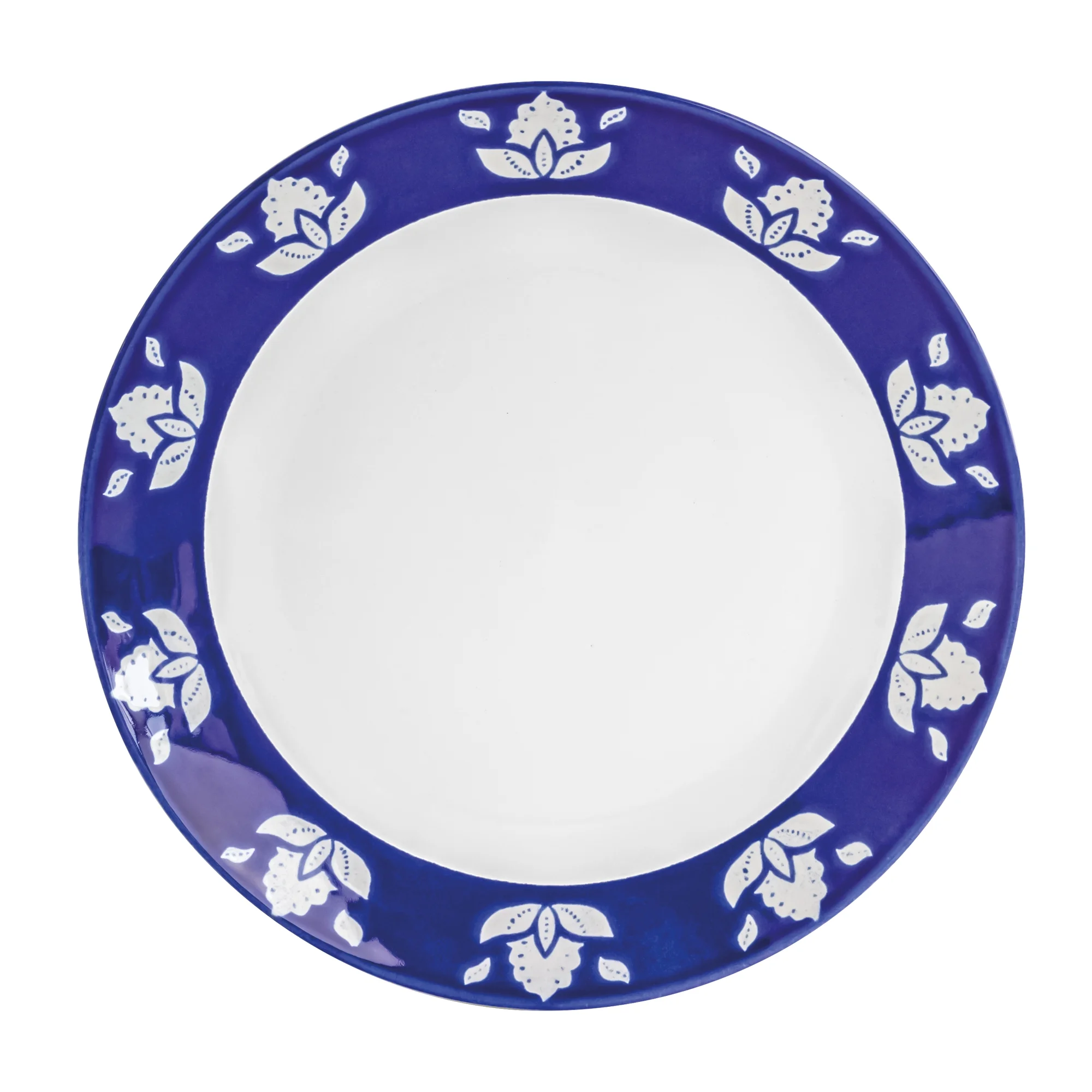 Sofia Home 4 Pack Indigo Round Stoneware Dinner Plates by Sofia Vergara