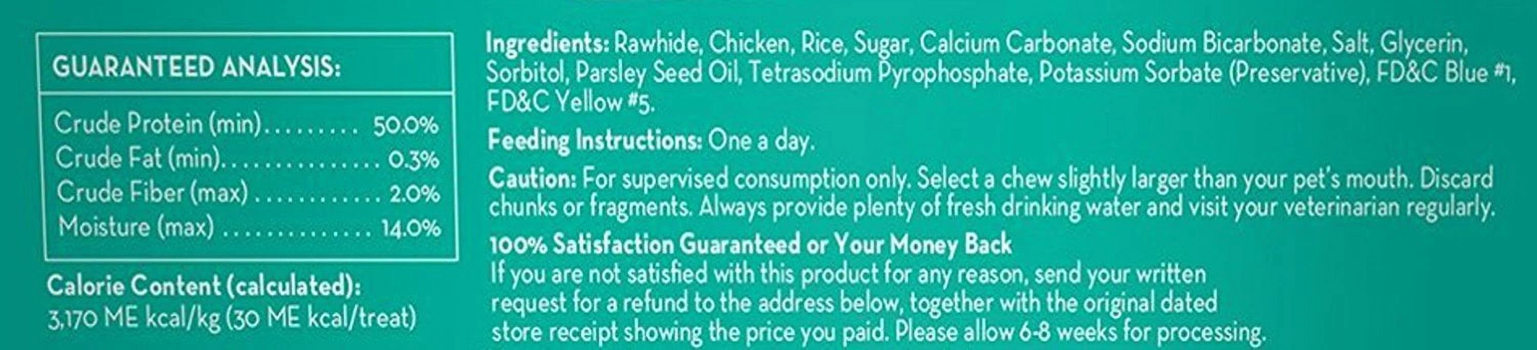 Dingo Dental Sticks Made with Real Chicken Dog Treats, 30 Pack