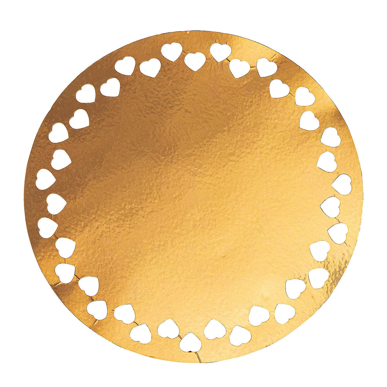 Gold Laser Cut Charger W/ Hearts 24Pc - Party Supplies - 24 Pieces