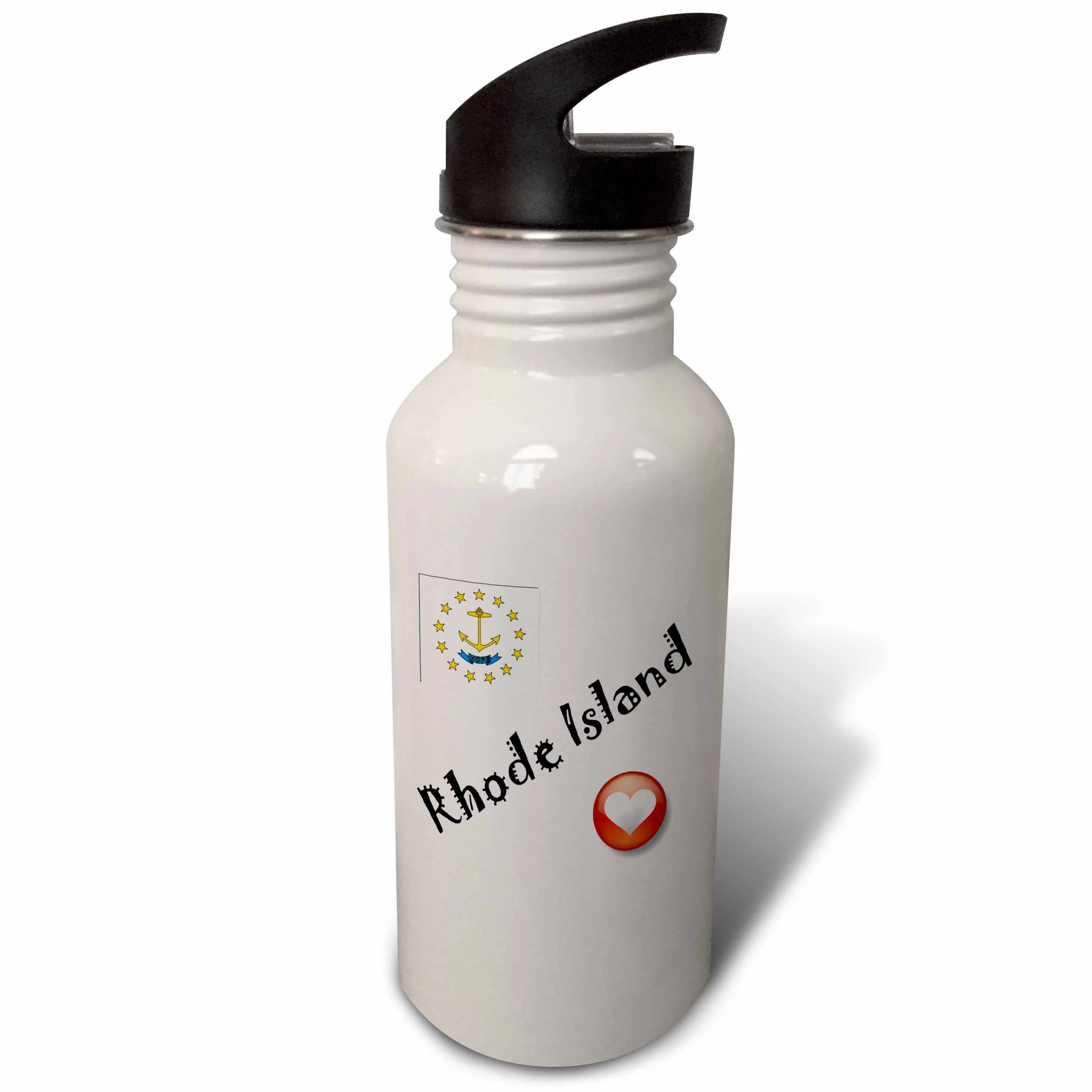 I Love Rhode Island 21 oz Sports Water Bottle wb-7207-1