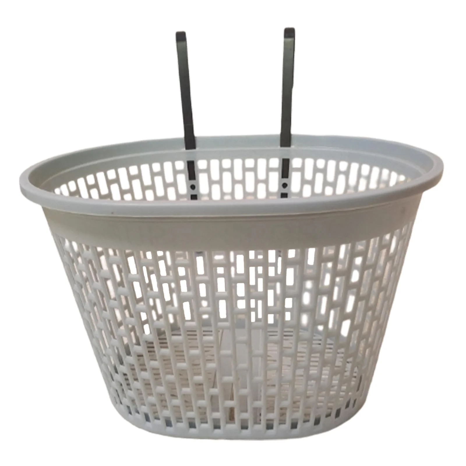 Folding Bike Frame Basket, Bike Cargo Rack Balance Bike Tricycle, Pet Carrying Carrier, Boys Multi Purpose Camping, Bike Handlebar Front Basket Grey