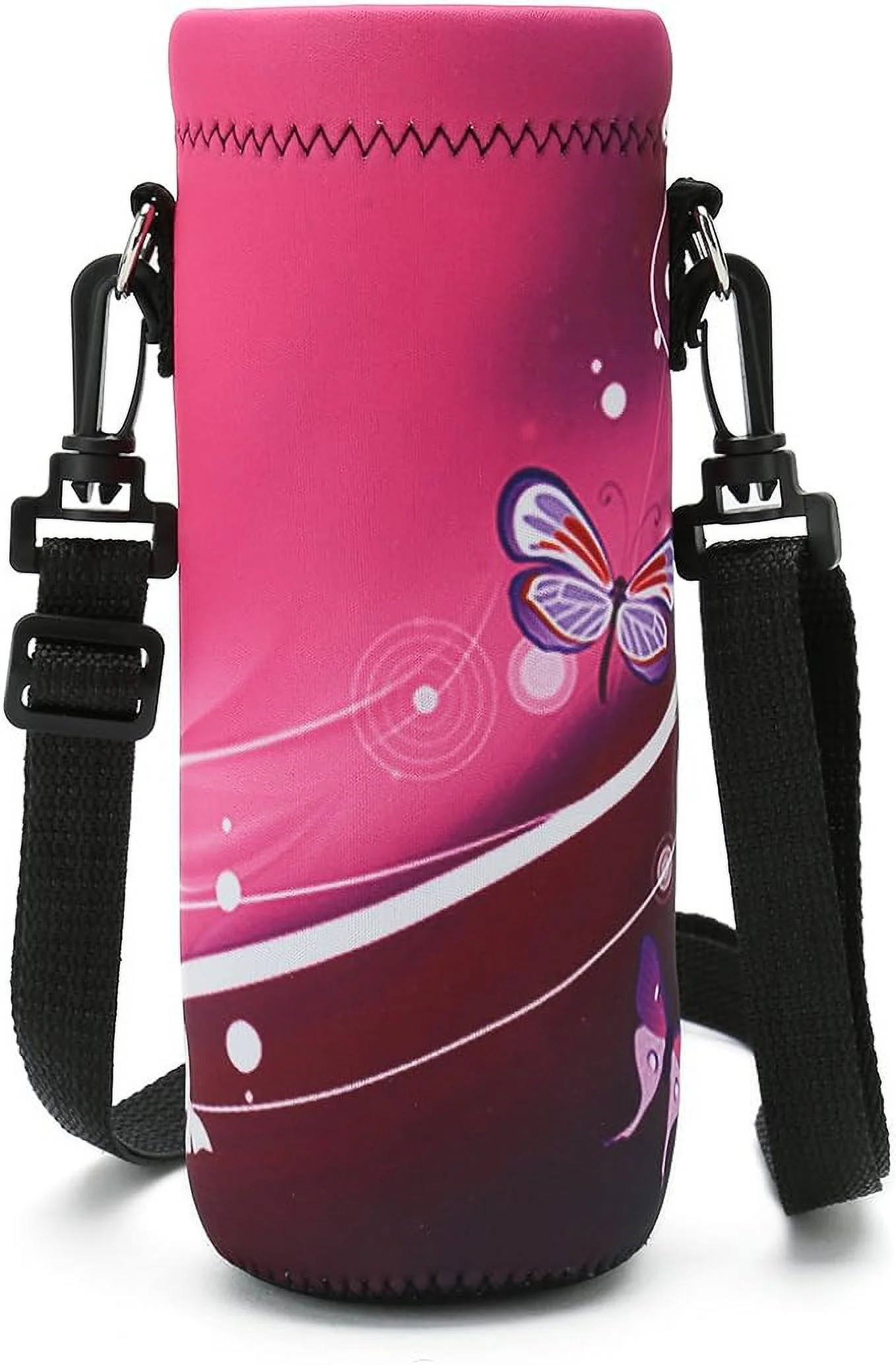 icolor Water Bottle Carrier Bag with Adjustable Shoulder Strap,Neoprene Insulated 16.9oz/500ml Water Bottle Cover for Stainless Steel Glass Plastic Bottles Diameter 2.75