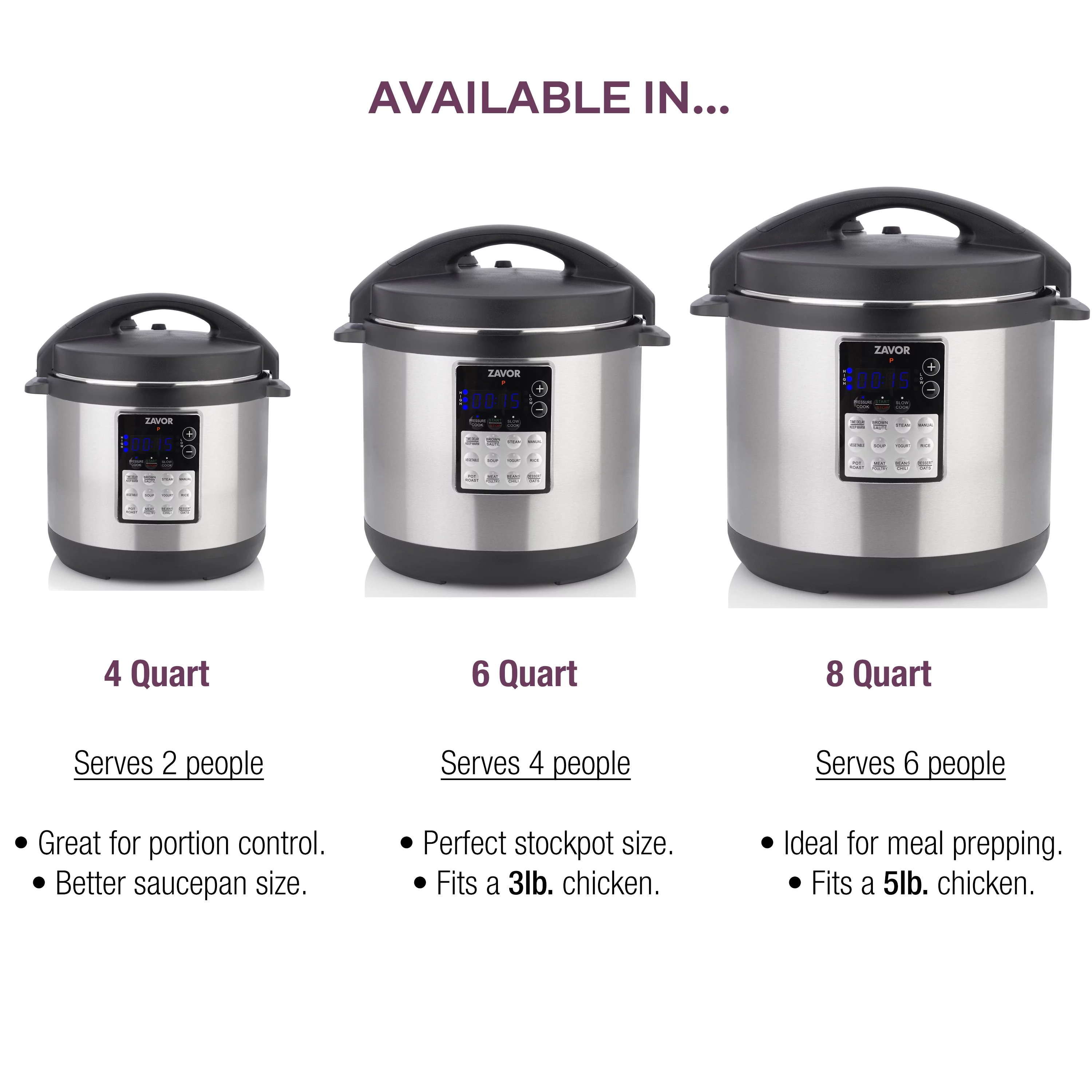 Zavor LUX Edge Multicooker, Electric Pressure Cooker, Rice and Slow Cooker
