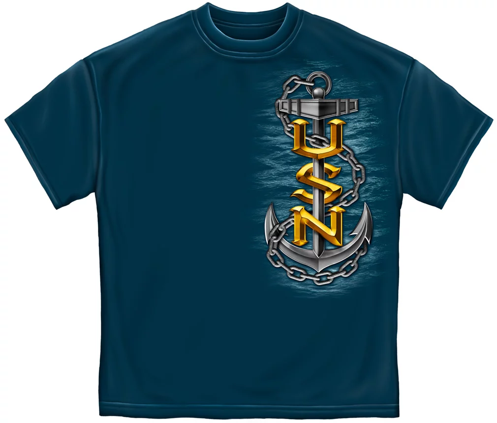 US NAVY The Sea Is Ours Full Print Eagle T-Shirt NAVY XX-LARGE