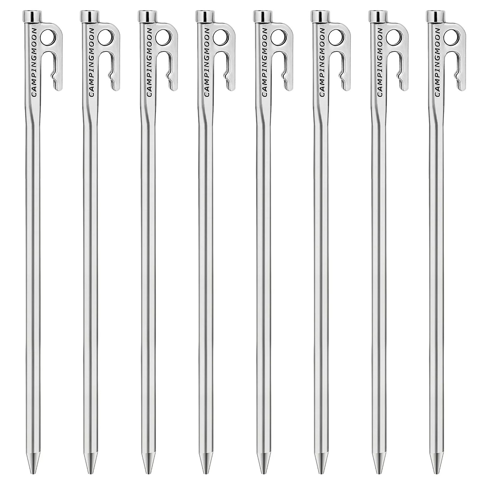 Heavy Duty Steel Tent Stakes Pegs with Hook and Hole Design for Outdoor Backpacking Camping Tent Canopy