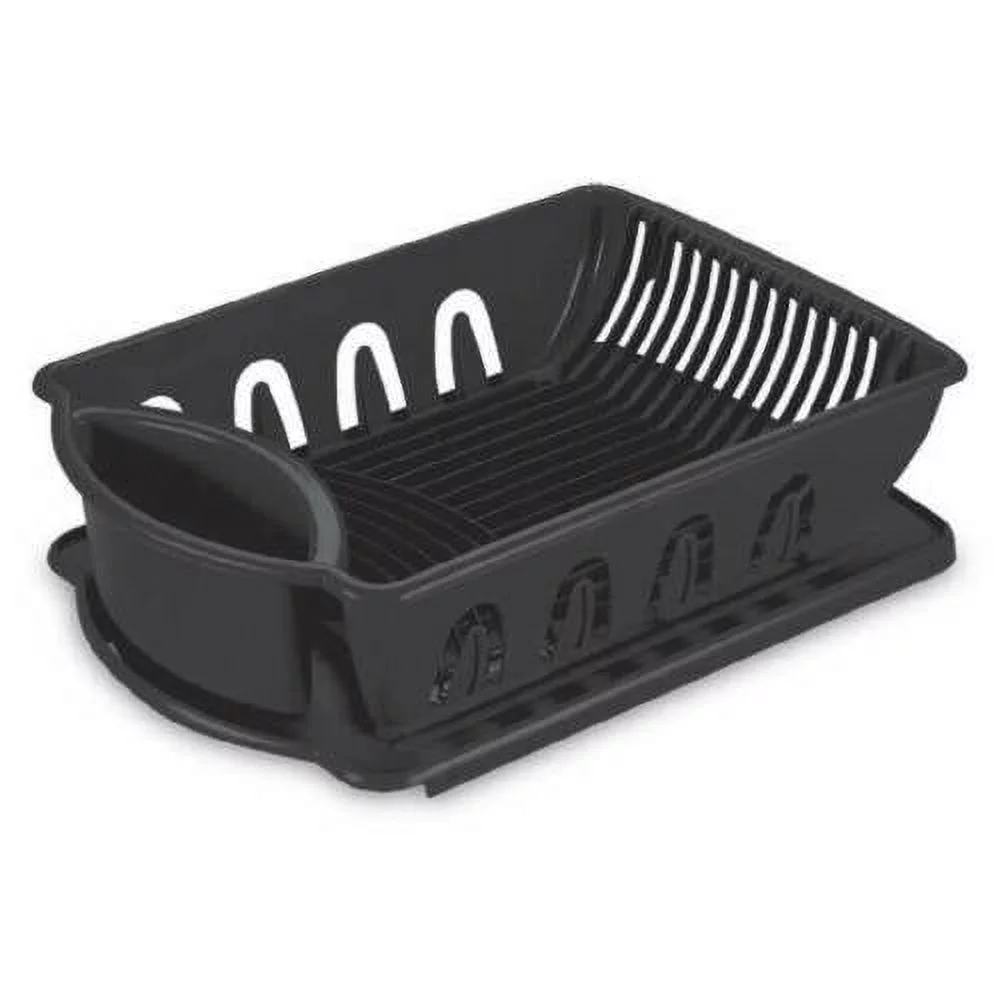 2 Piece Sterilite Large Plastic Dish Drainer Dry Rack